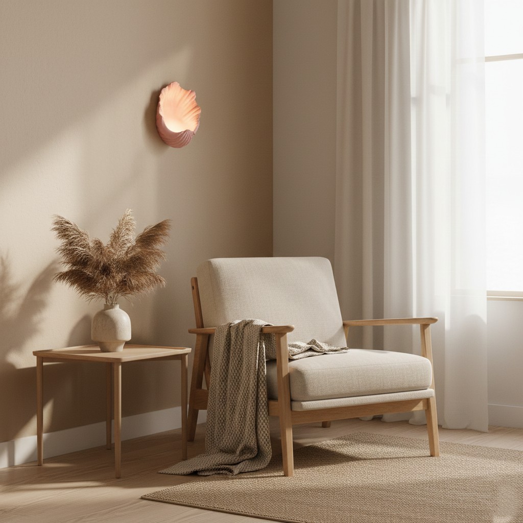 Selka Scallop Nordic Resin Wandlamp HL3521