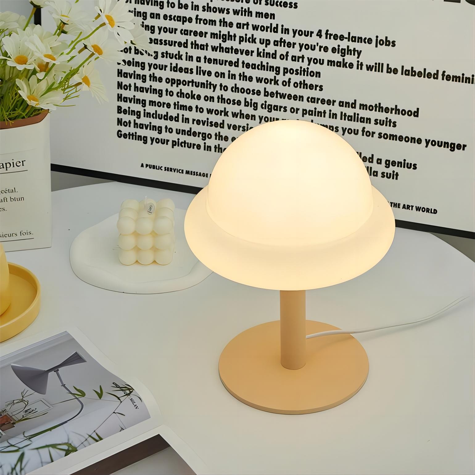 Morandi Glazen Bauhaus Eiertafellamp HL111