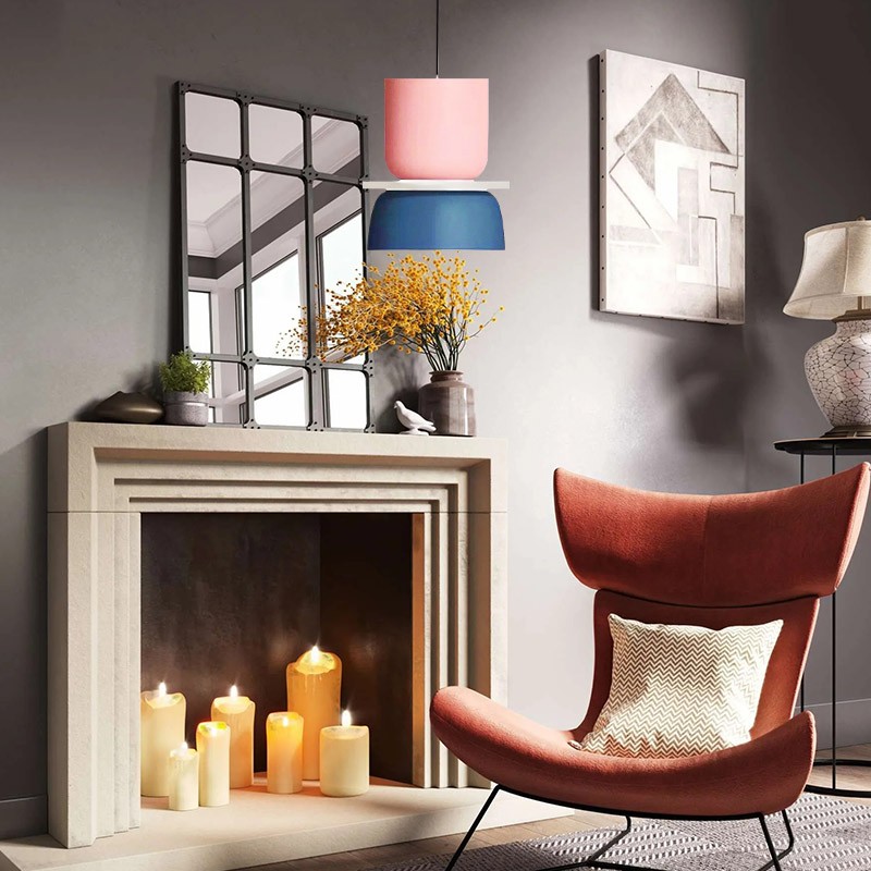 Macri Acryl Kleurrijke Komvormige Hanglamp - Moderne Levendige Hanglamp voor de Keuken