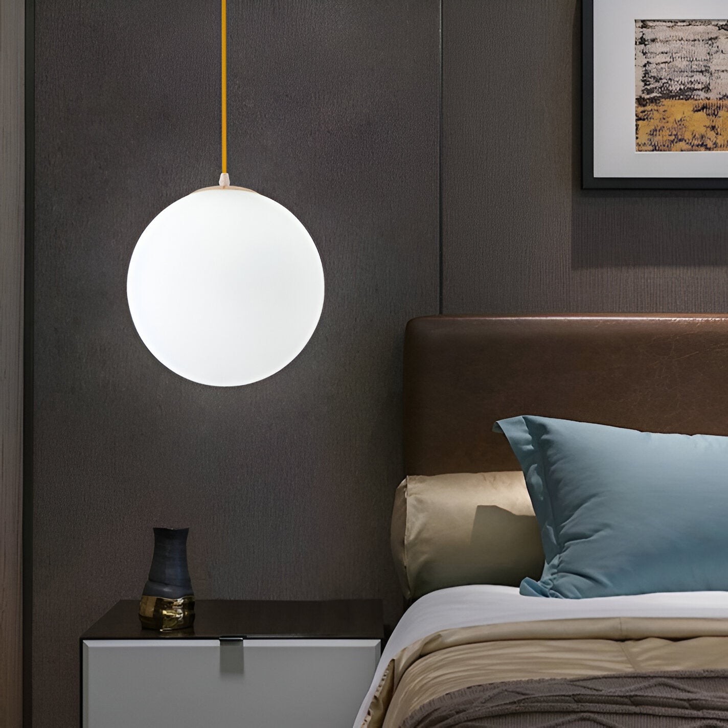 Nordic Globe Melkachtig Glazen Hanglamp HL1314
