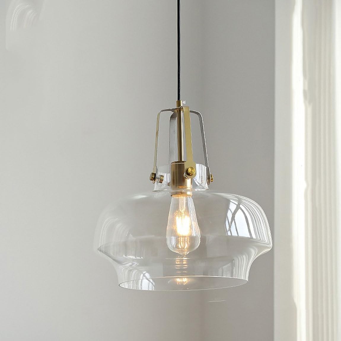 Moderne, uniek gevormde glazen hanglamp voor een aquarium HL1401