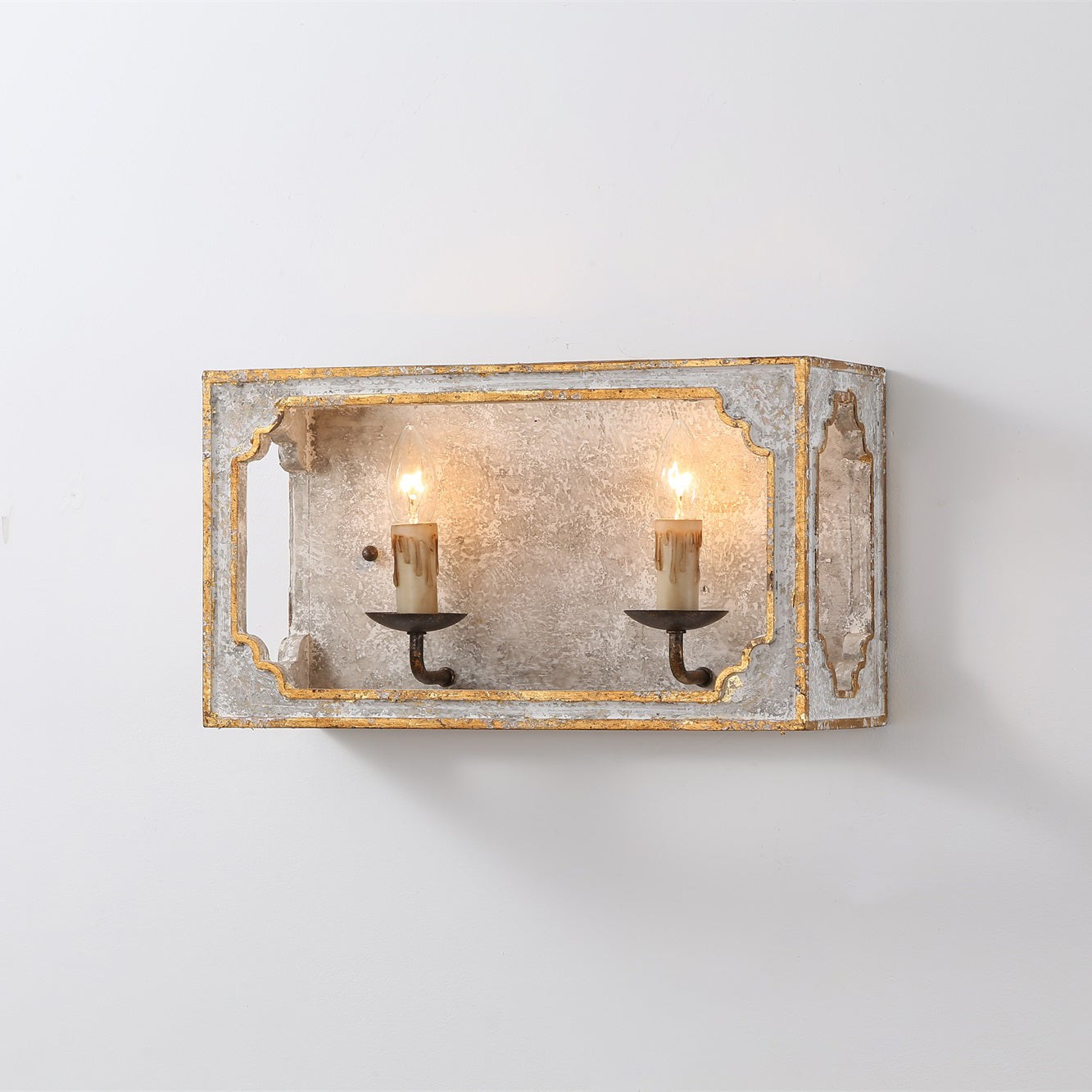 Boho rustieke kubusvormige wandlamp HL3183
