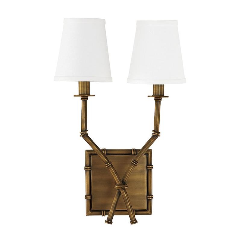 Dubbele bamboe wandlamp HL3139