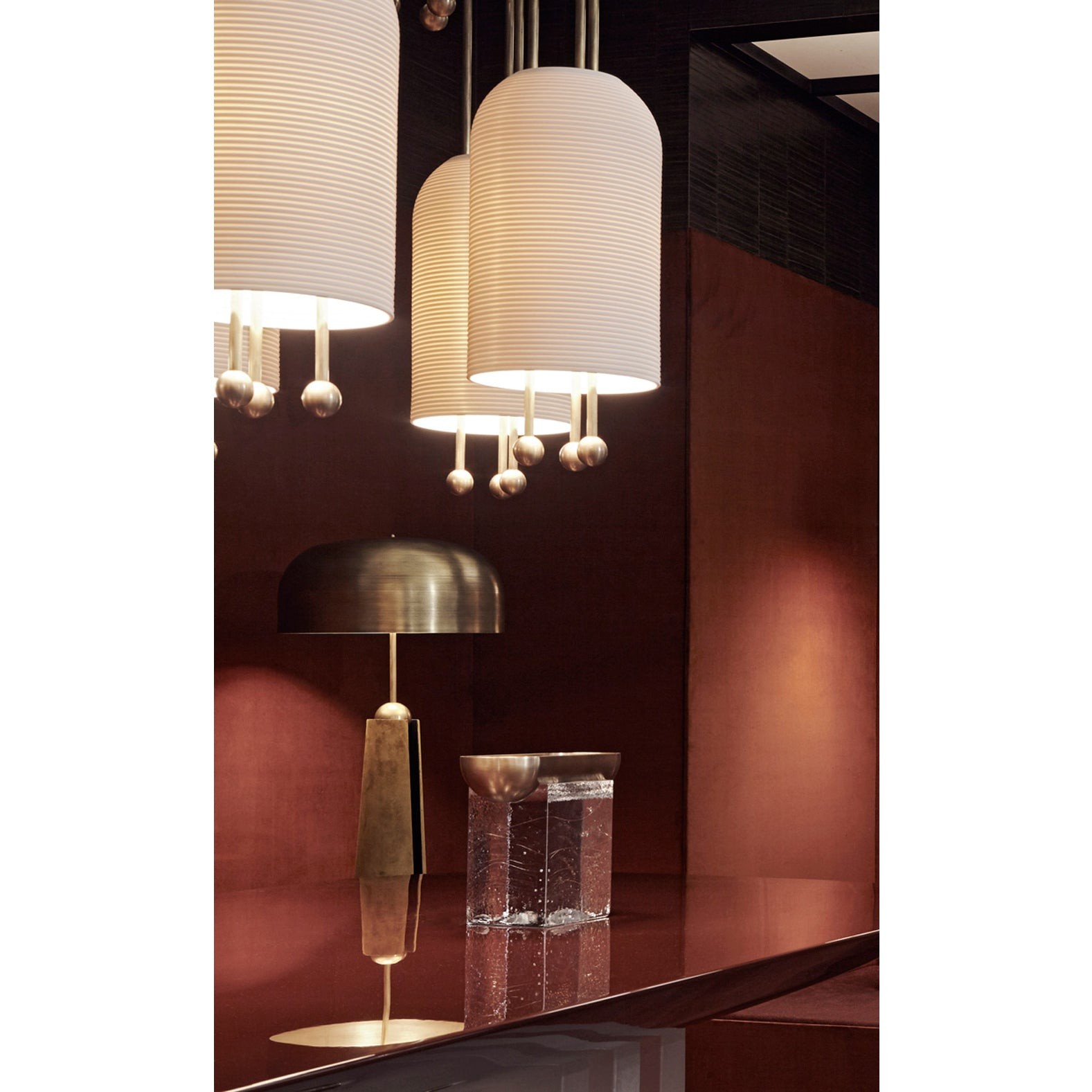 Hanglamp met glazen lantaarn HL3032
