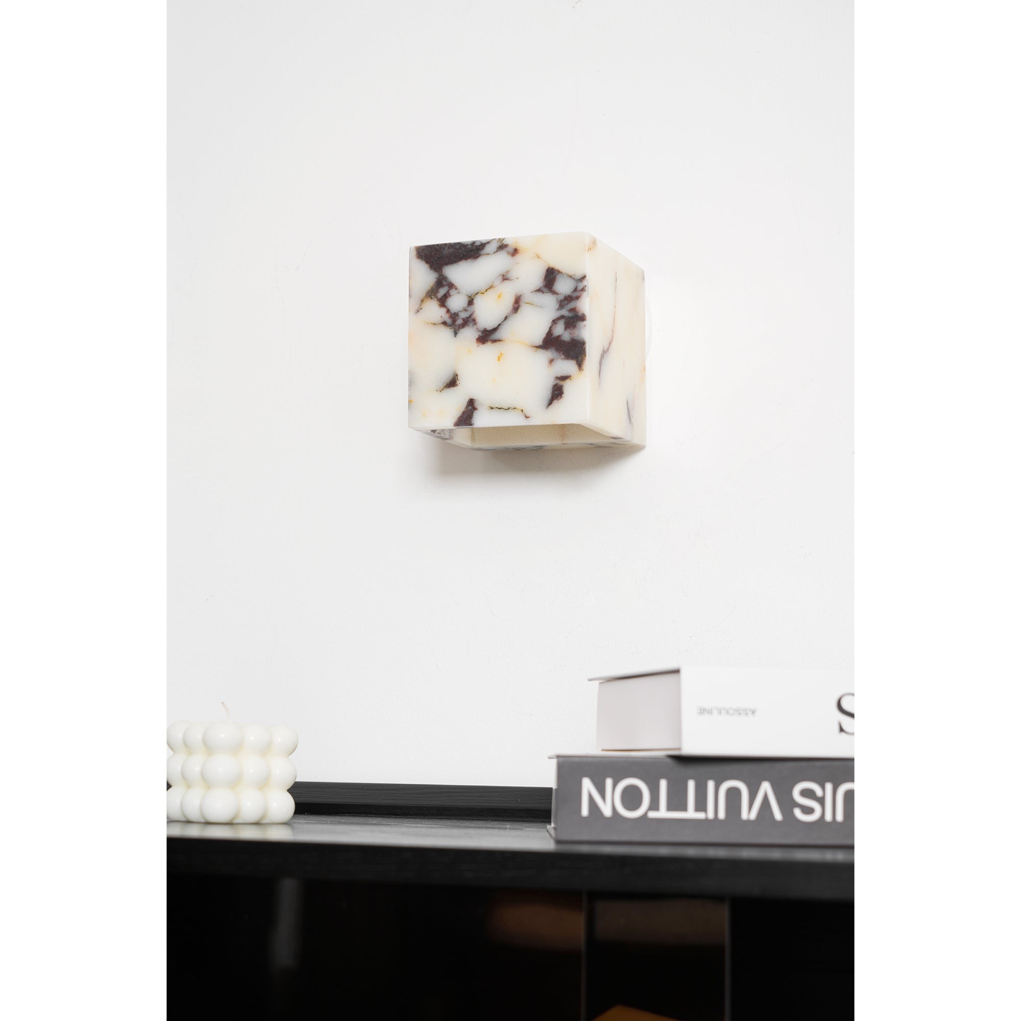Vierkante marmeren wandlamp HL3178