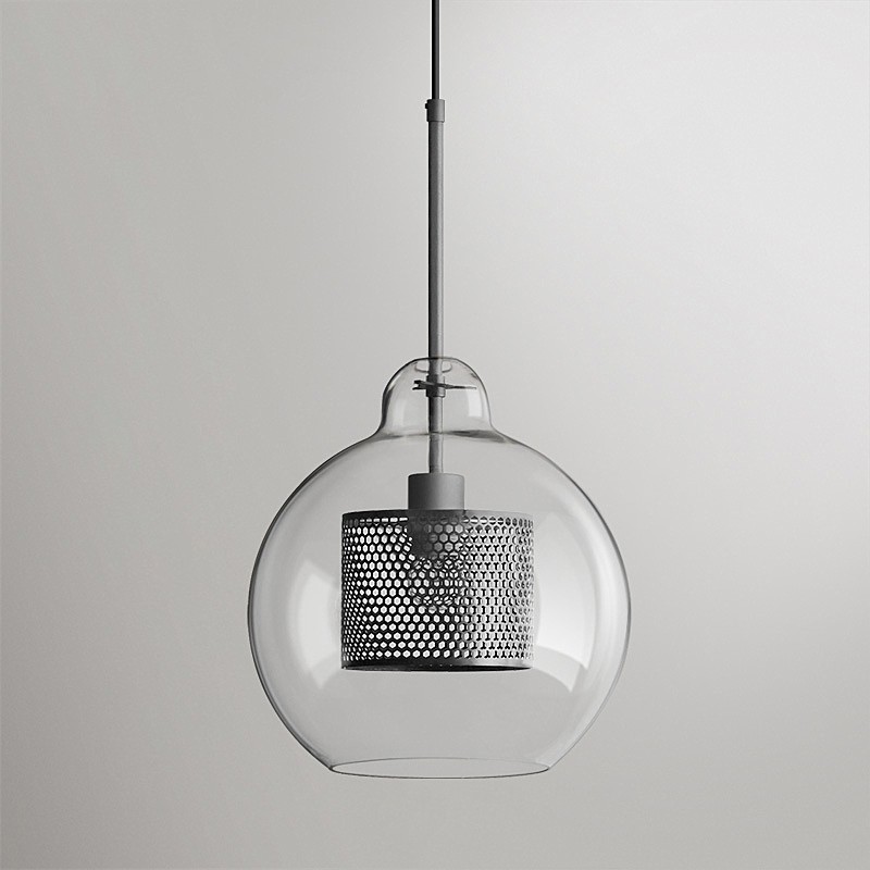 Vintage Glazen Hanglamp Industriele Woonkamer HL41