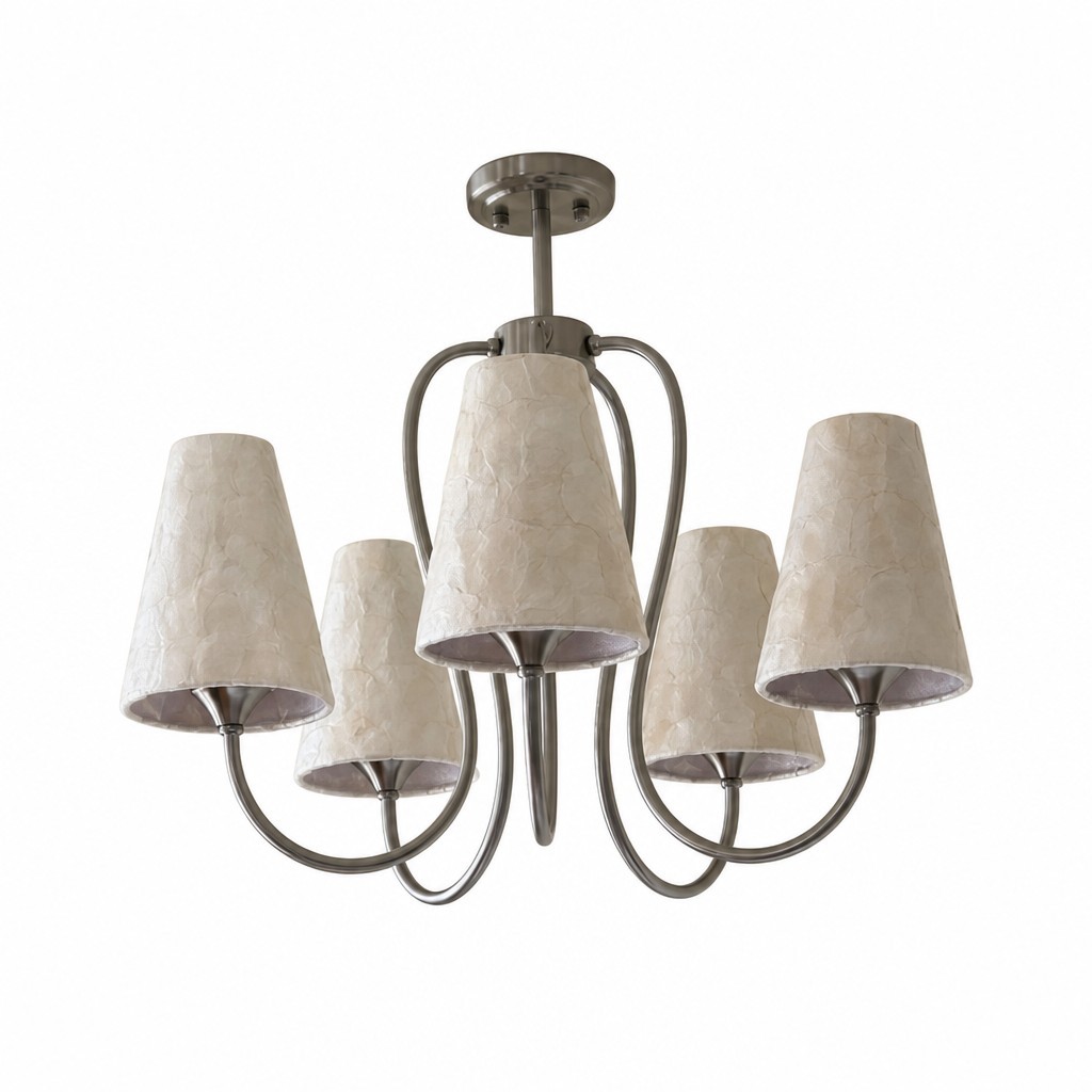 Micahell Moderne Schelp Hanglamp - Sculpturale Kroonluchter met Meerdere Lampen voor de Woonkamer HL3532