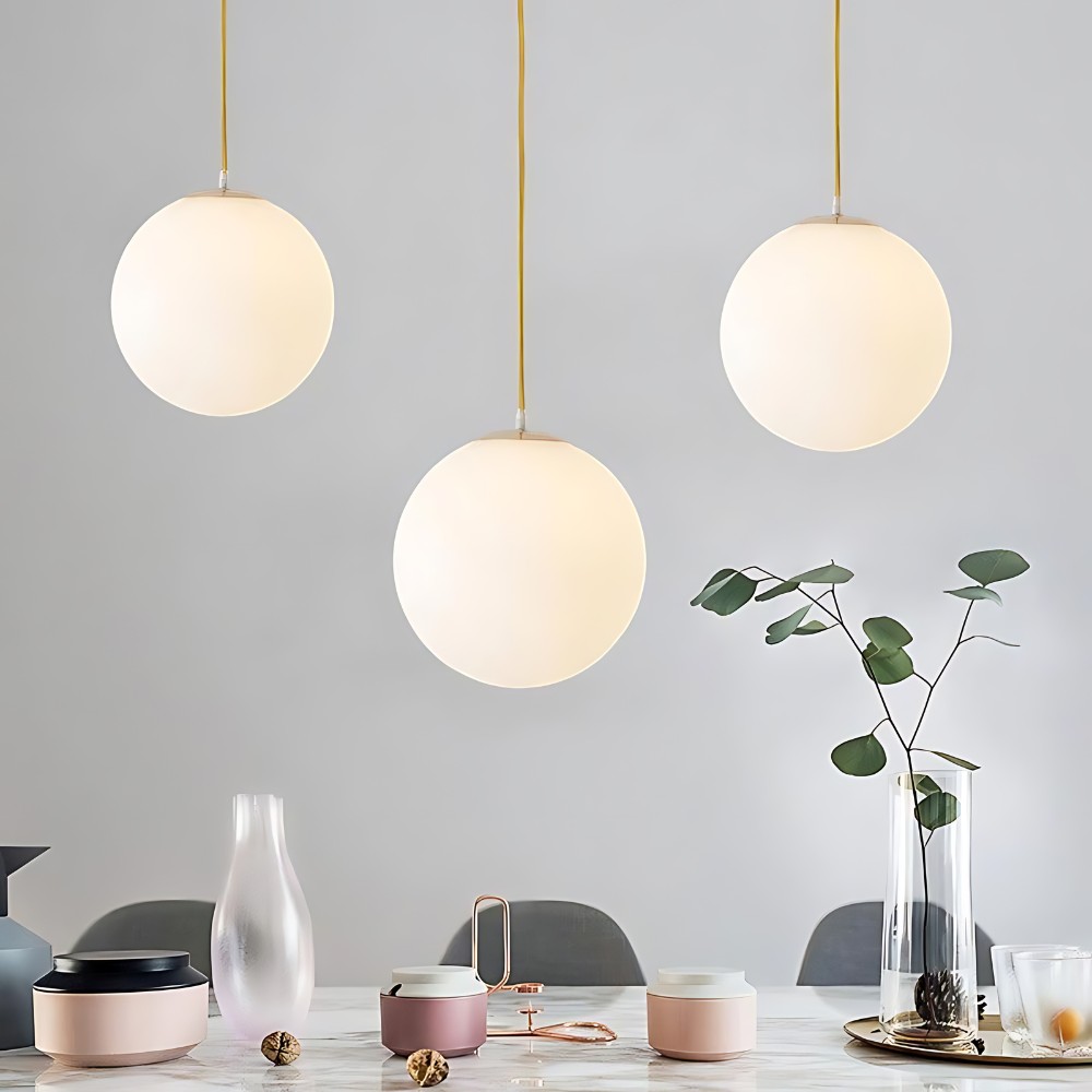 Nordic Globe Melkachtig Glazen Hanglamp HL1314