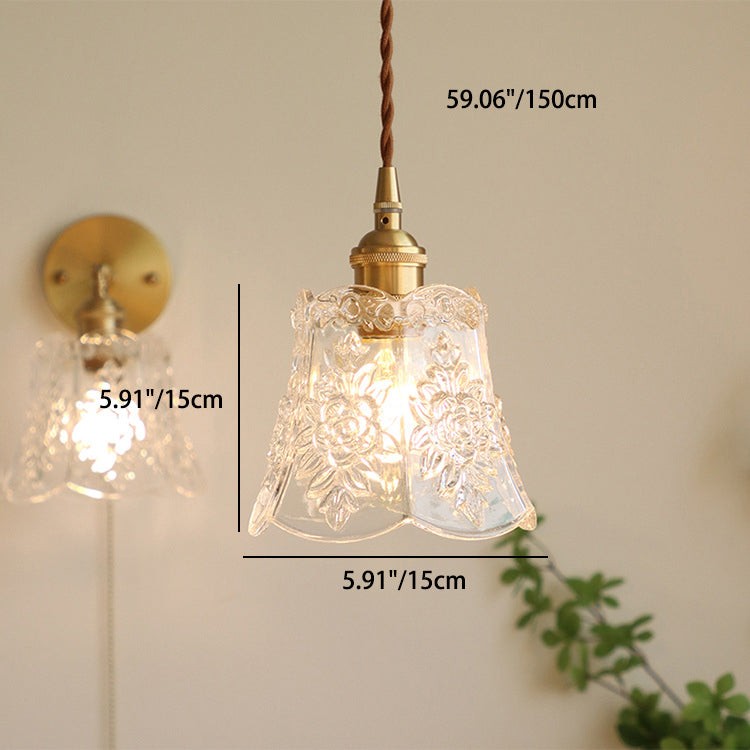 Traditionele Japanse messing walnoot glazen keramische cilinder conische bloemkom hanglamp HL1404