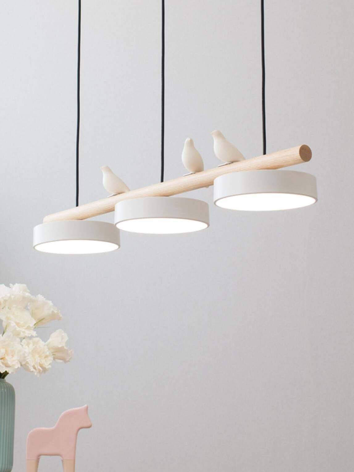 Creatieve hanglamp in de vorm van een takvogel HL943