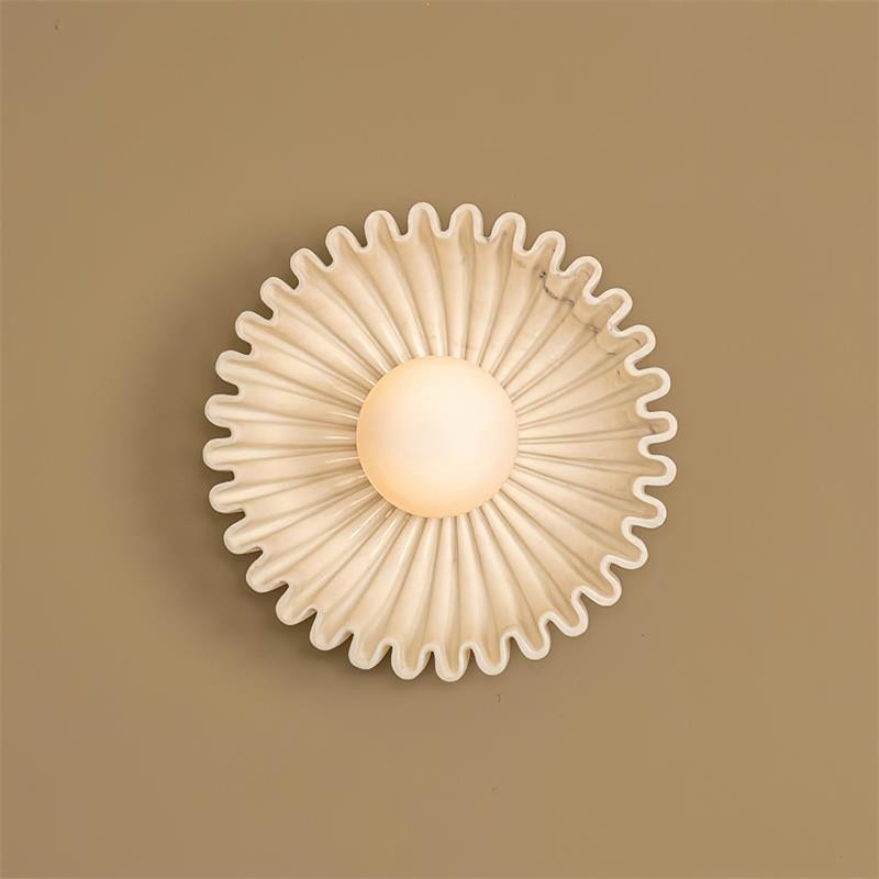 Kunststof lampenkap keramische bloem wandlamp HL375