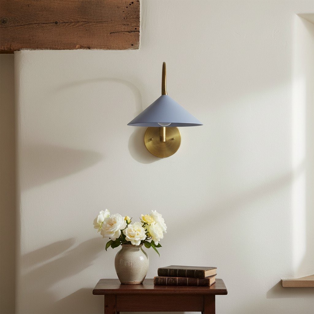 Curva Metalen Vintage Wandlamp - Elegante Kegelvormige Kap voor Slaapkamers HL1756