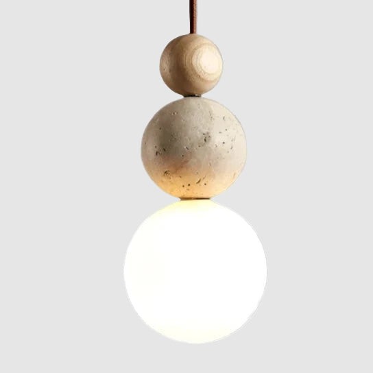Elegante Glow Cream Stone hanglamp voor naast het bed HL3462