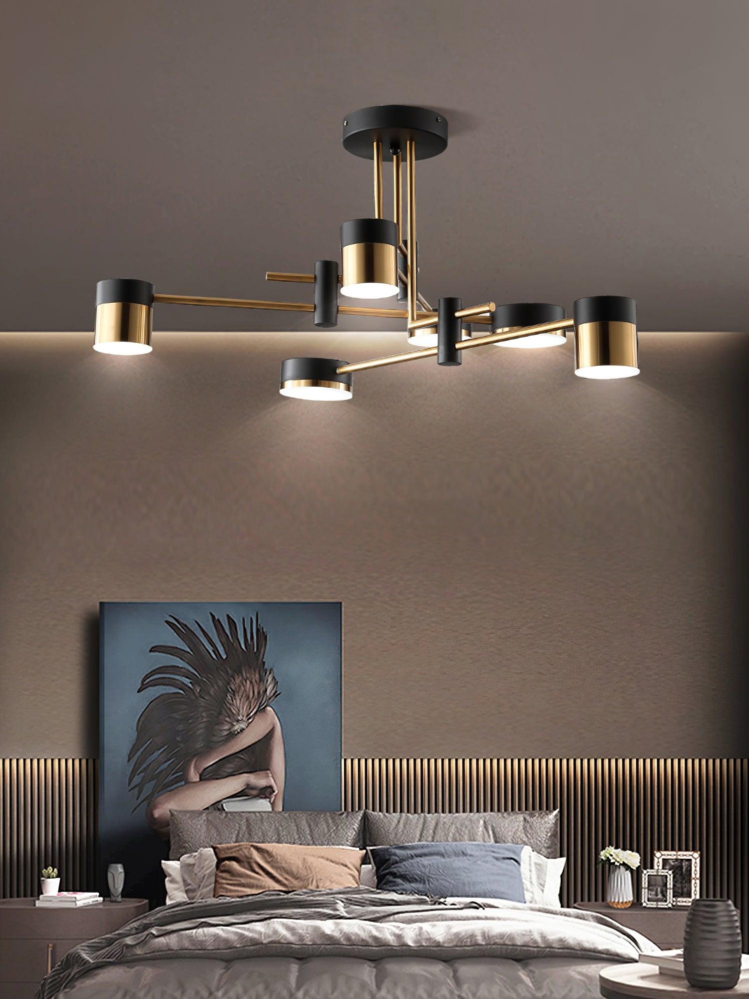 Luxe Spider Sputnik Design Metalen Schijf Plafondlamp HL1090