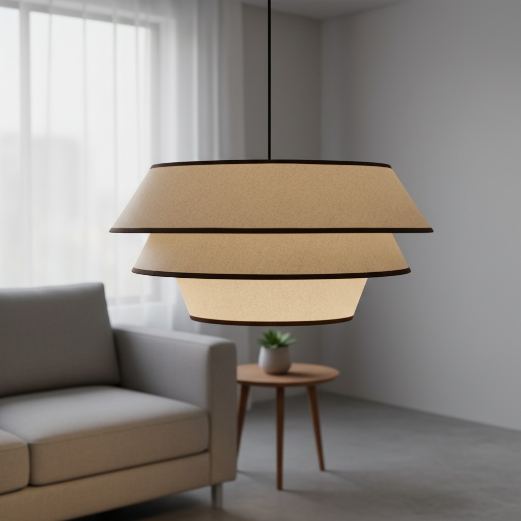 Tarivon hanglamp met stalen frame en stoffen kap - Moderne hanglamp voor eetkamers HL1875
