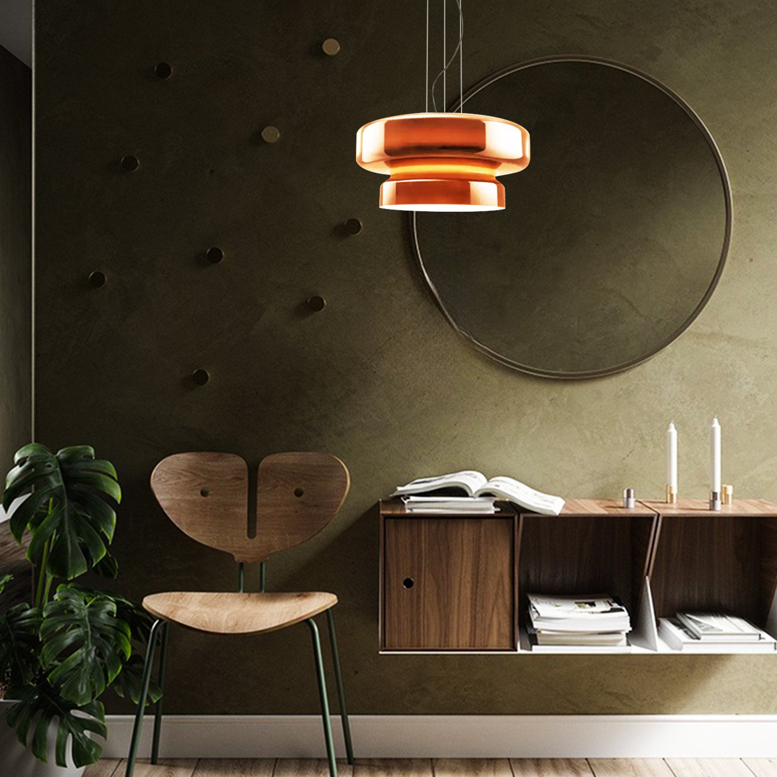 Boheemse Stijl Minimalistische Glazen Hanglamp HL382