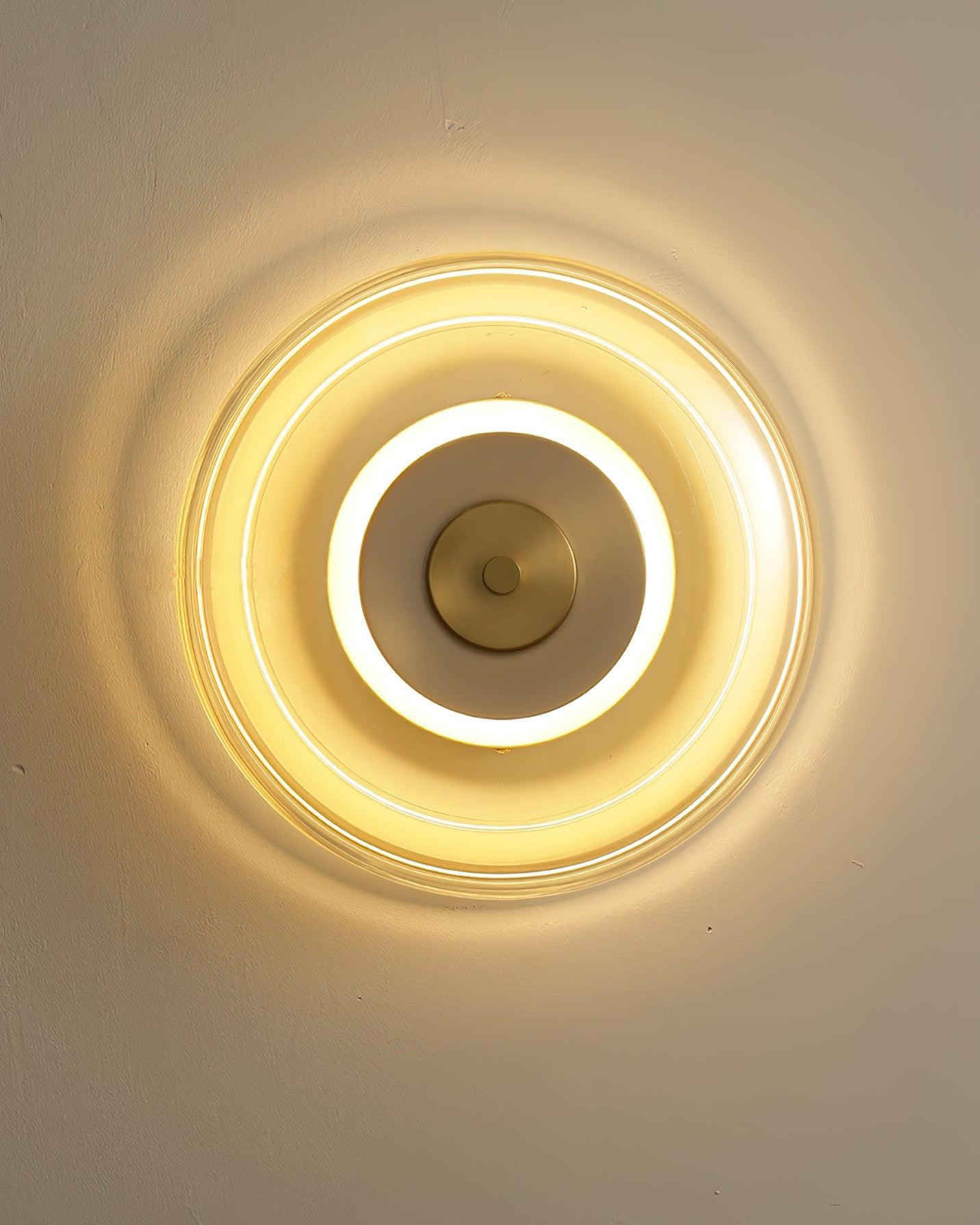 Postmoderne messing glazen wandlamp HL790