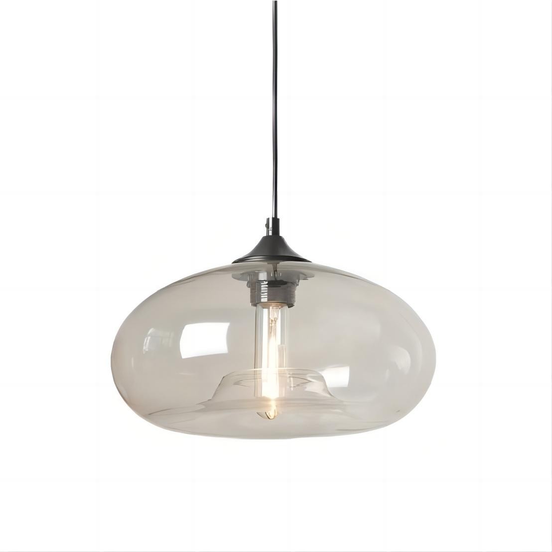 Scandinavische Macaron transparant glas kunst hanglamp HL109
