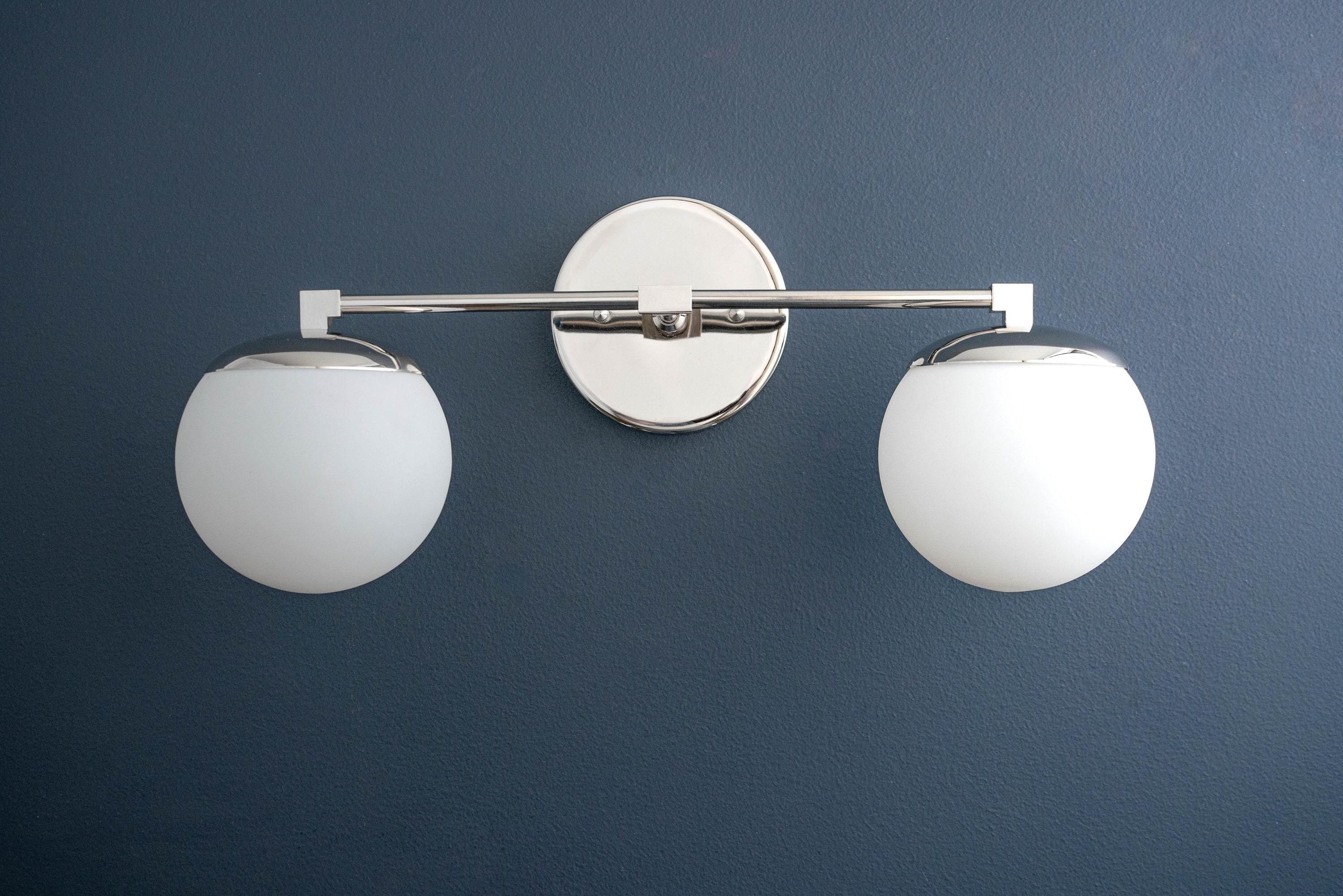 Glorica Glazen Badkamerlamp - Art Deco Messing Wandlamp Modern HL1754