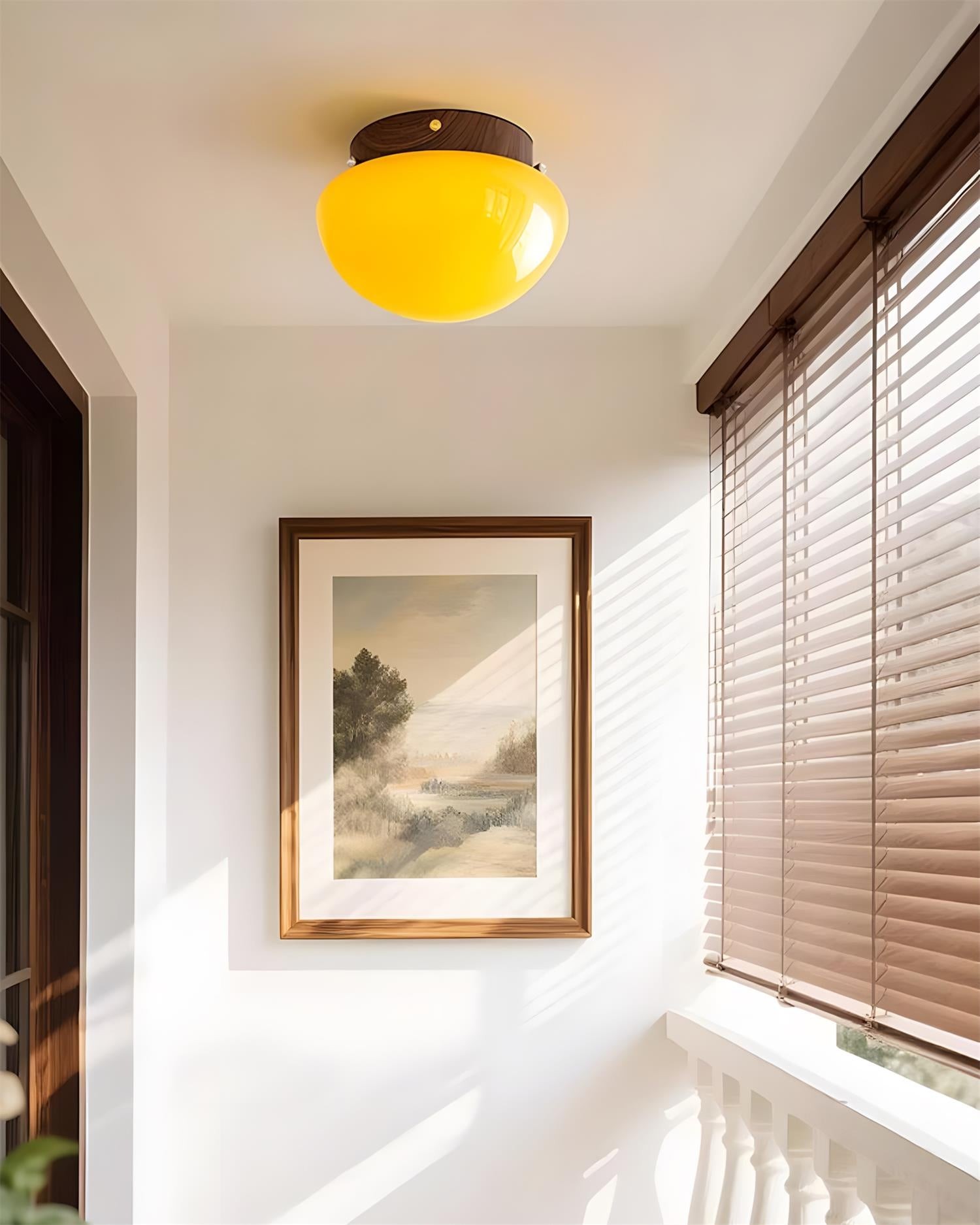 Honingkleurige koepelvormige plafondlamp HL2870