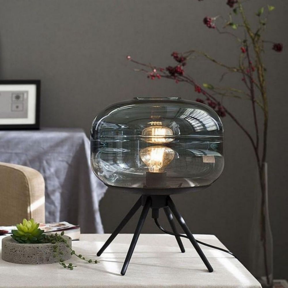 Vintage Glazen Lighthouse Tafellamp