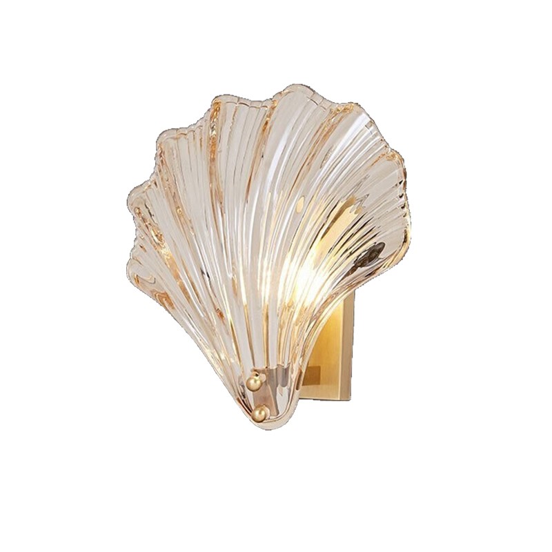 Moderne glazen design wandlamp in schelpvorm HL61