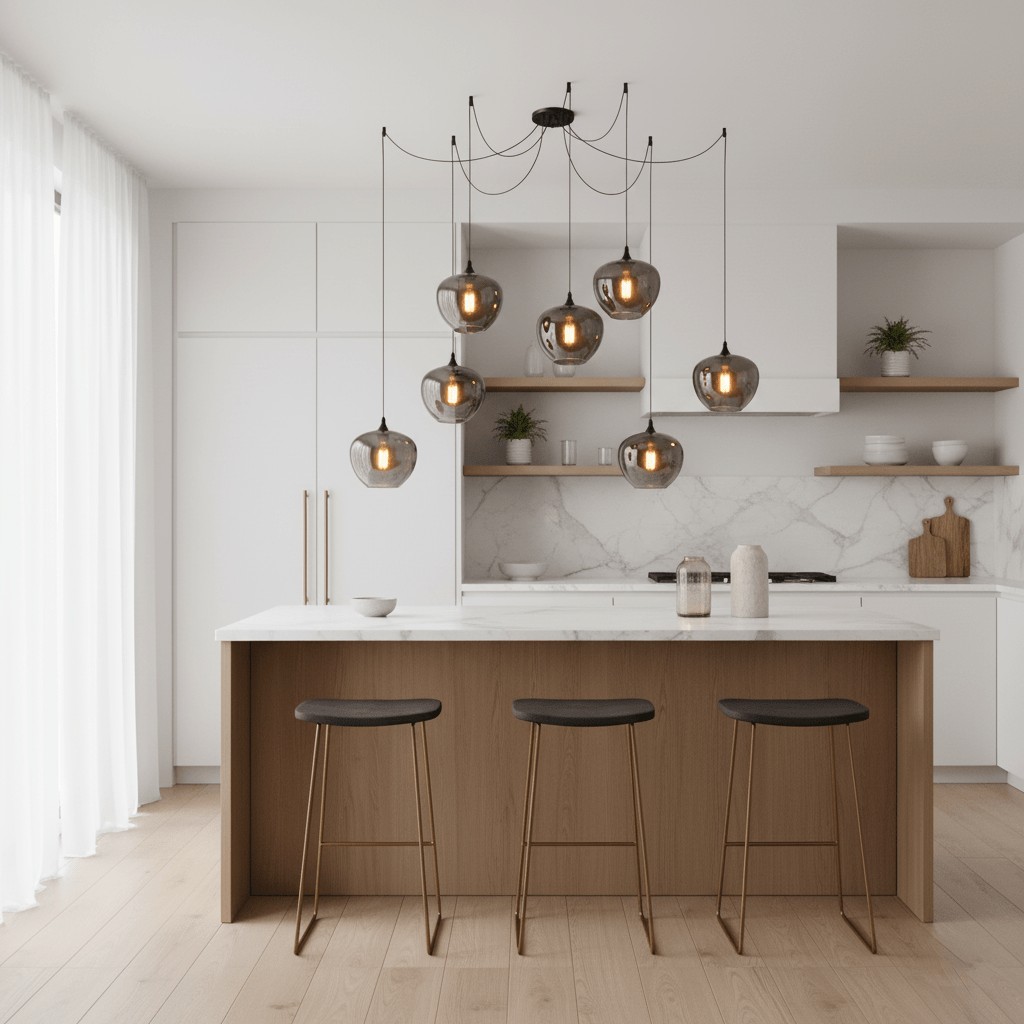 Flesvormige hanglamp HL2916