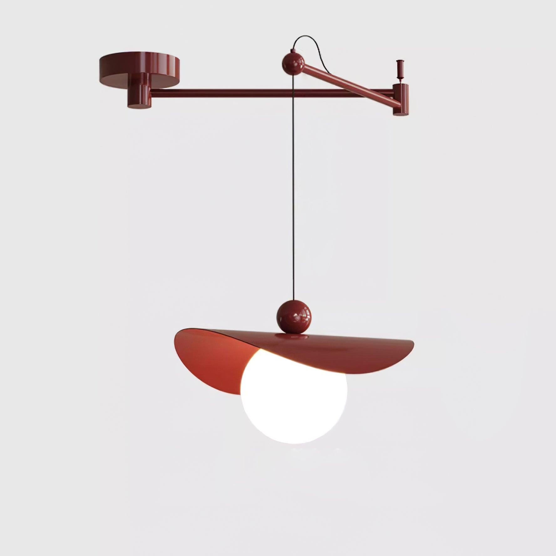 Eenvoudige verstelbare metalen hanglamp met zwenkarm HL990