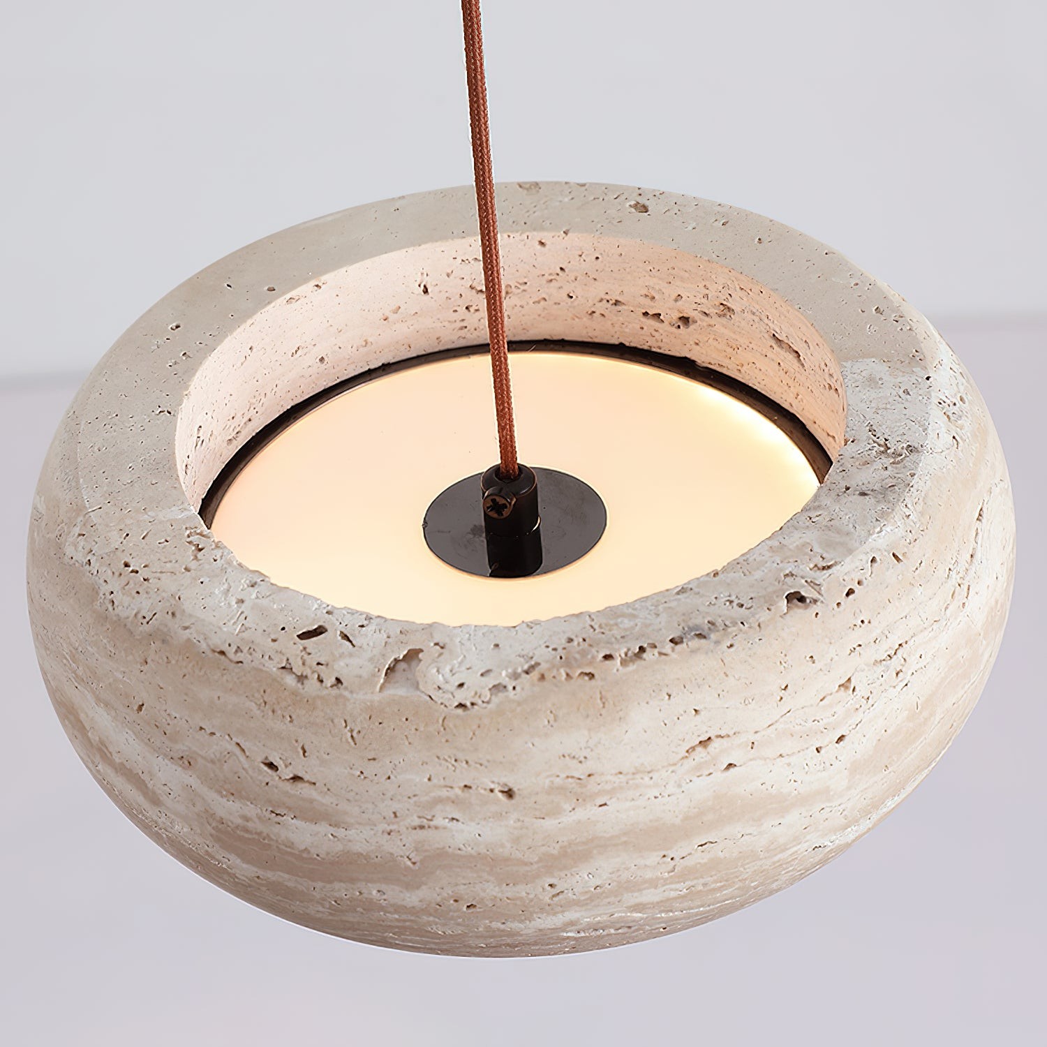 Travertin trommelvormige hanglamp HL3161