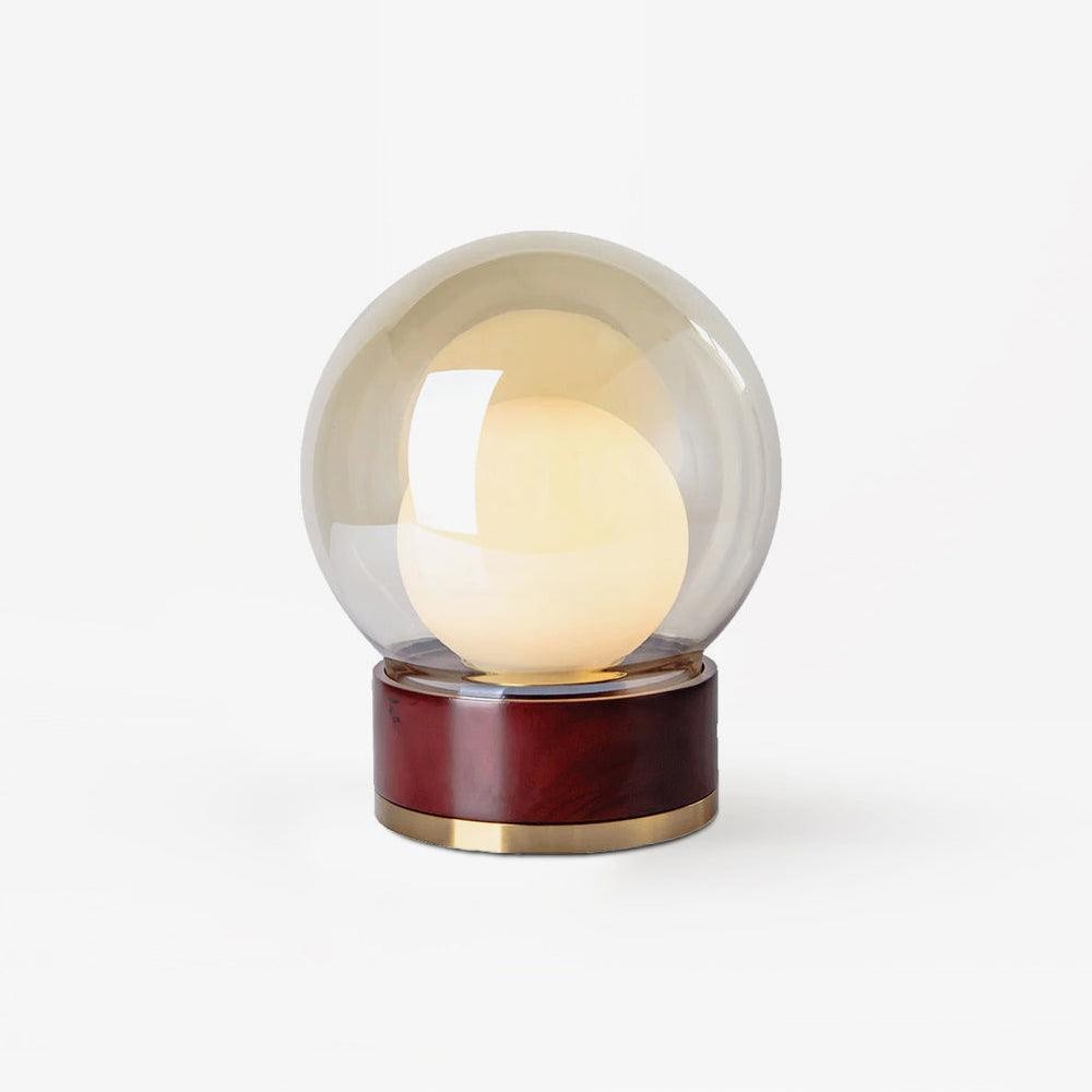Eenvoudige creatieve houten bol tafellamp HL779