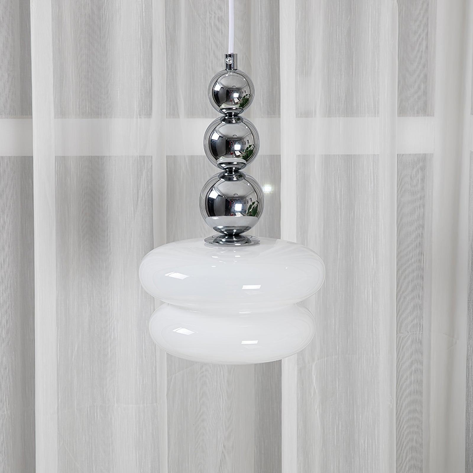 Hedendaagse Scandinavische glazen bolvormige hanglamp voor woonkamer HL689