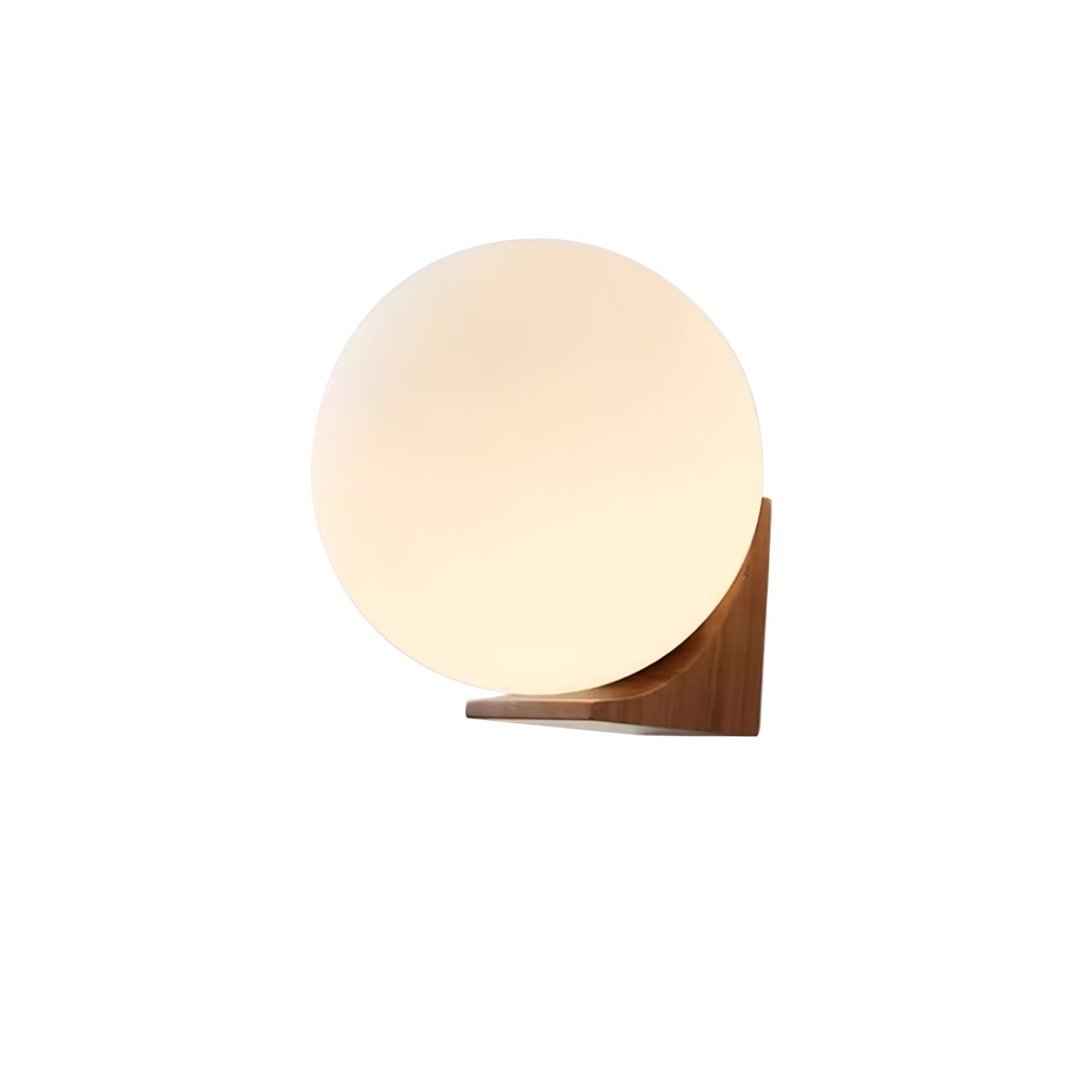 Minimalistische houten geometrische beugel glazen bol wandlamp HL444