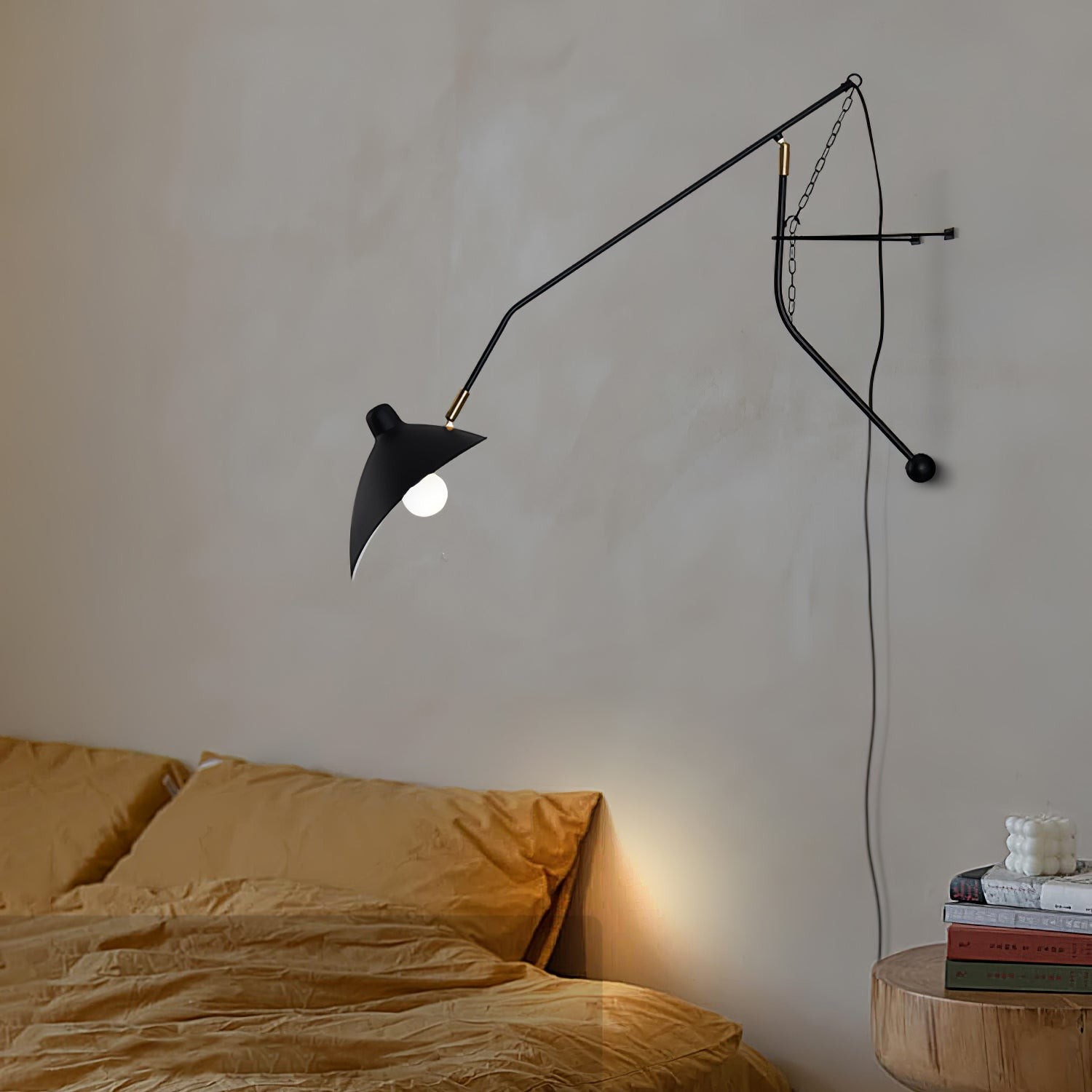 Moderne eendenbek-design Mantis Arm Wandlamp HL1112