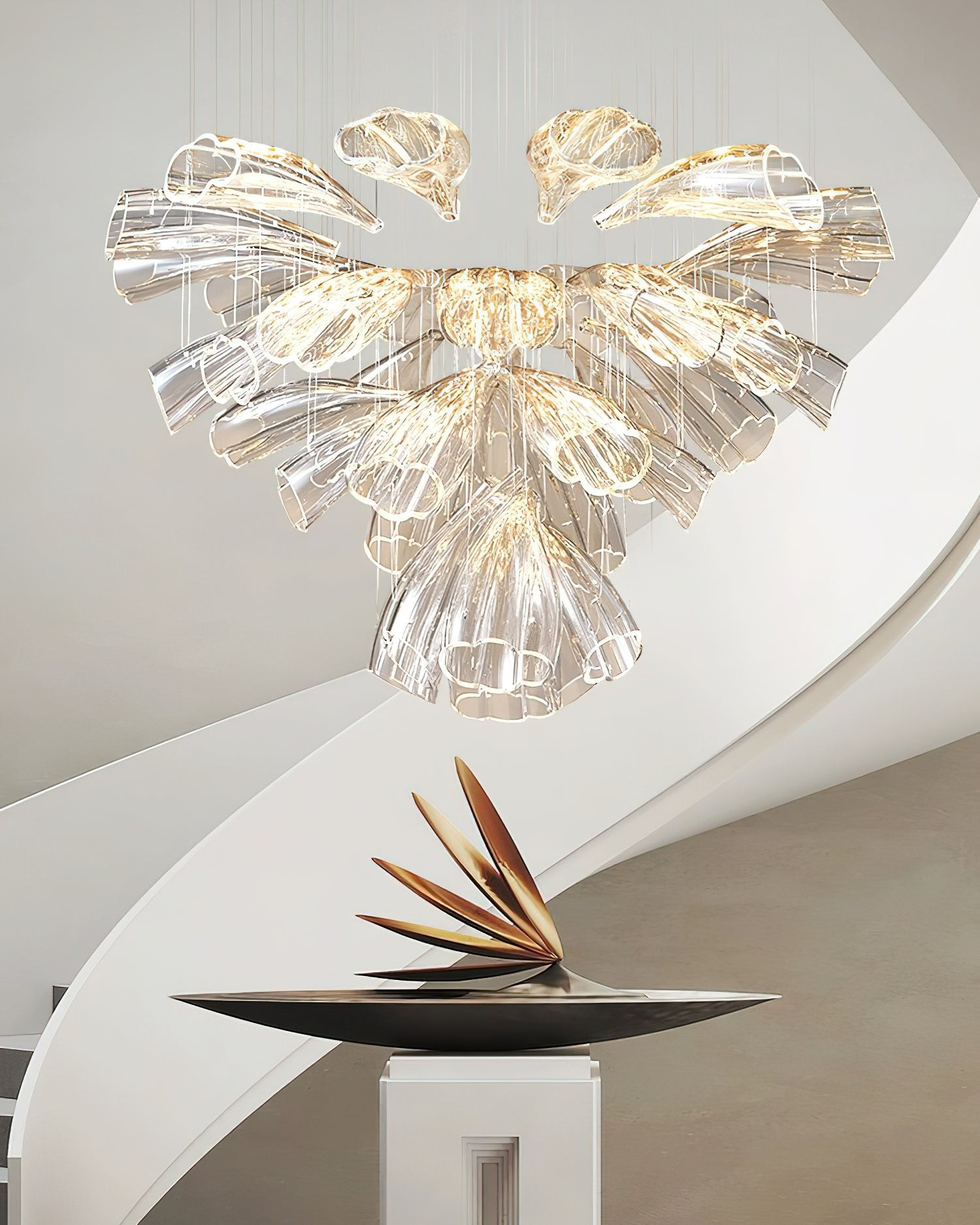 Glazen Lotus Kroonluchter HL1143