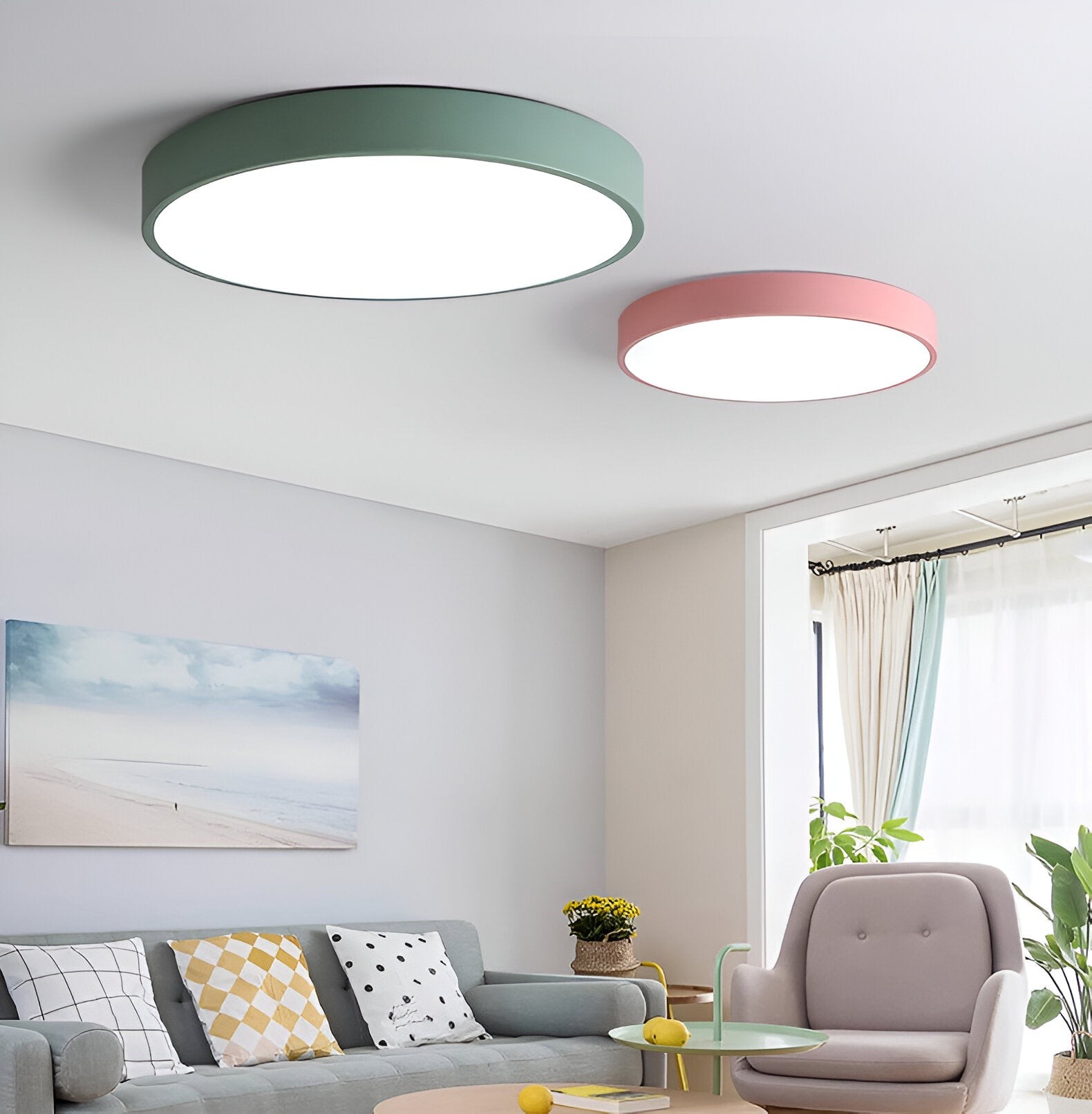 Nordic Macaron Ronde LED Plafondlamp HL1291
