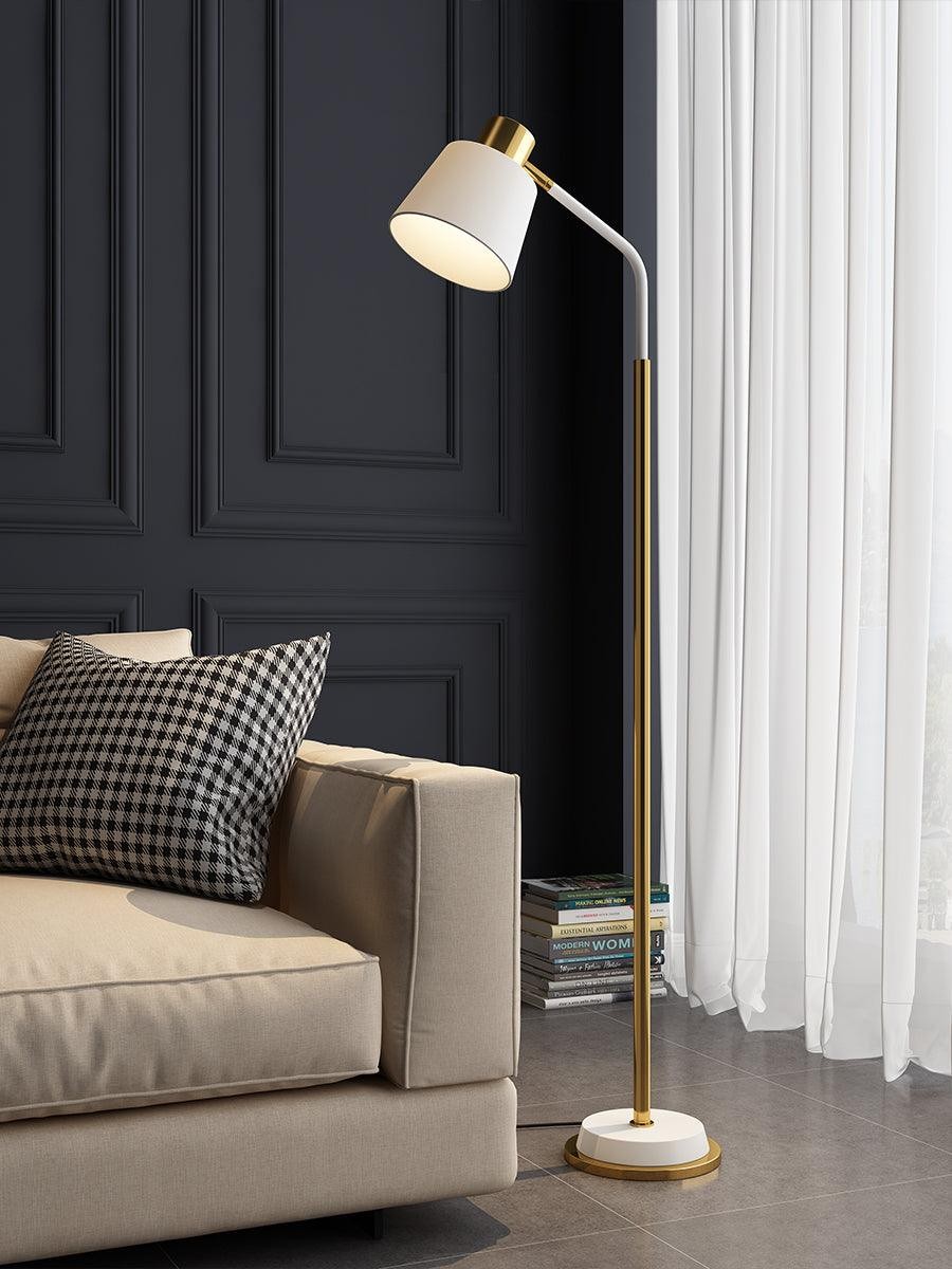 Moderne eenvoudige luxe metalen kleurblokkerende vloerlamp HL448