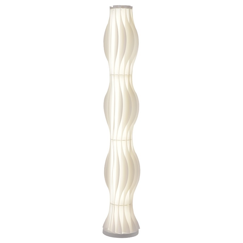 Vapor Vloerlamp Wit Gegolfd