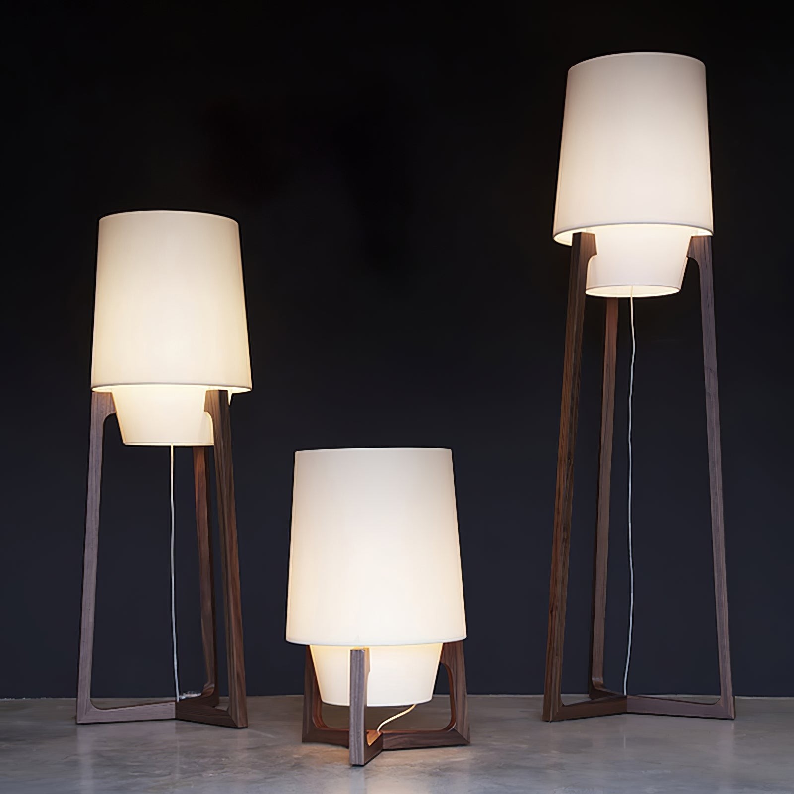 Moderne eenvoudige Chinese stijl massief houten vloerlamp HL569