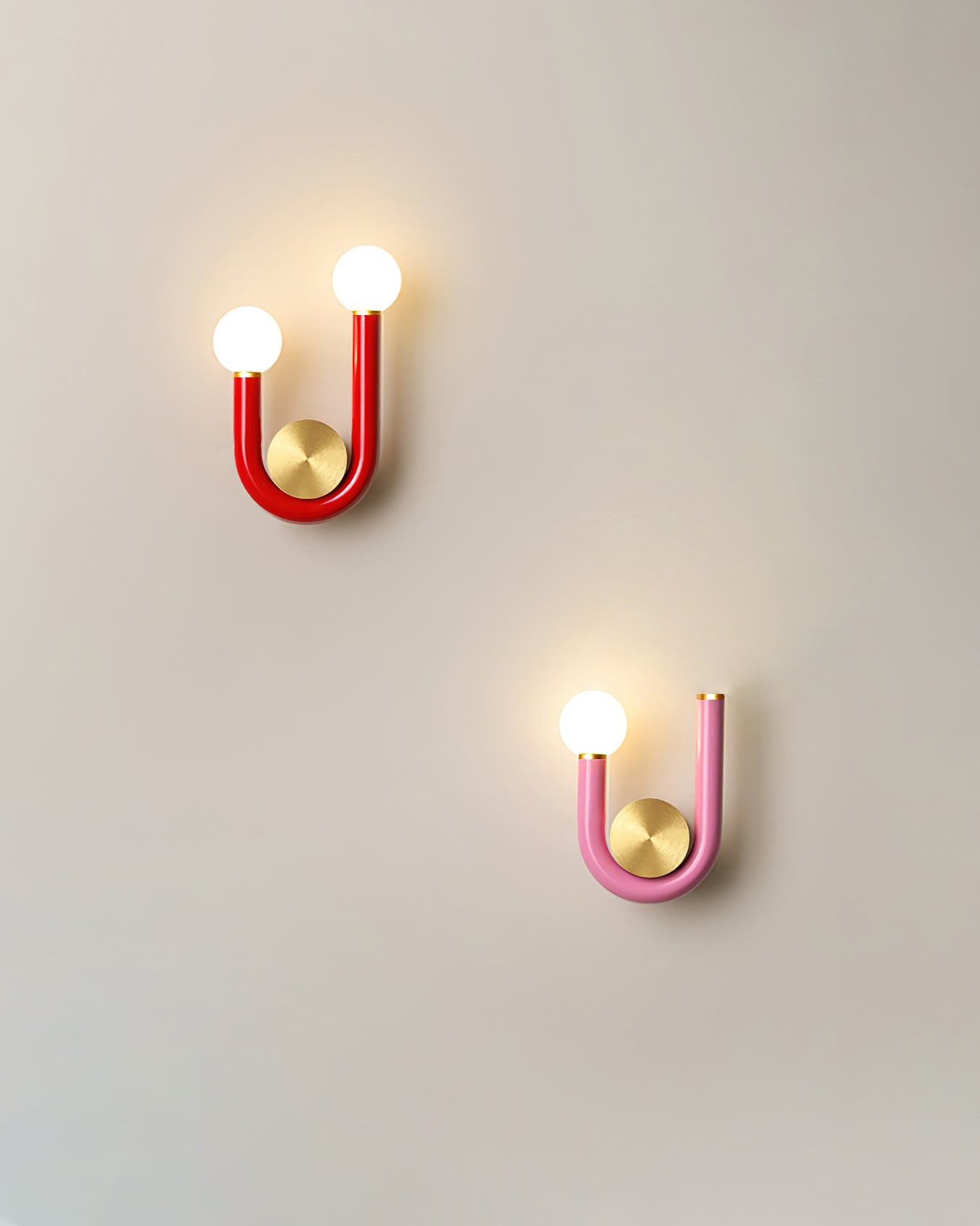 Creatieve U-vormige dubbele kop wandlamp HL894