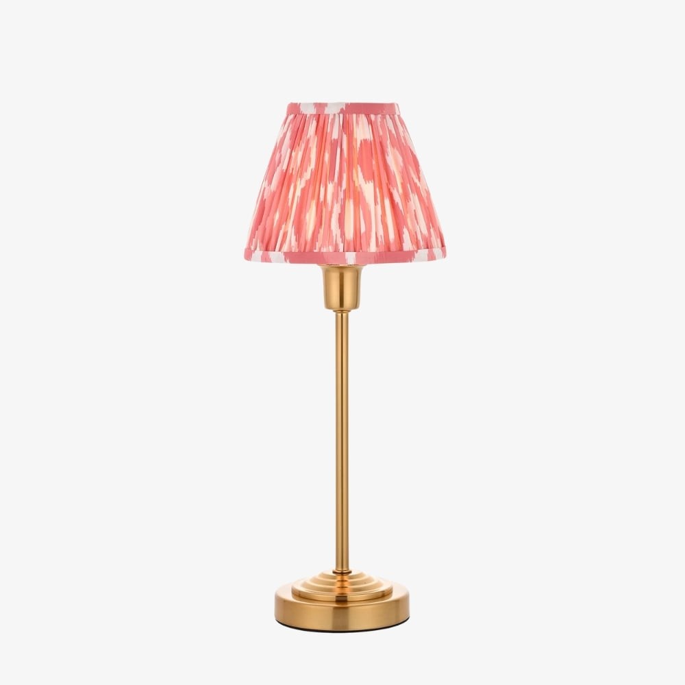 Bronzuno Tafellamp met Patroonstof - Messing of Bronskleurige Afwerking Modern-Boheemse Nacht- & Woonkamerlamp HL2152