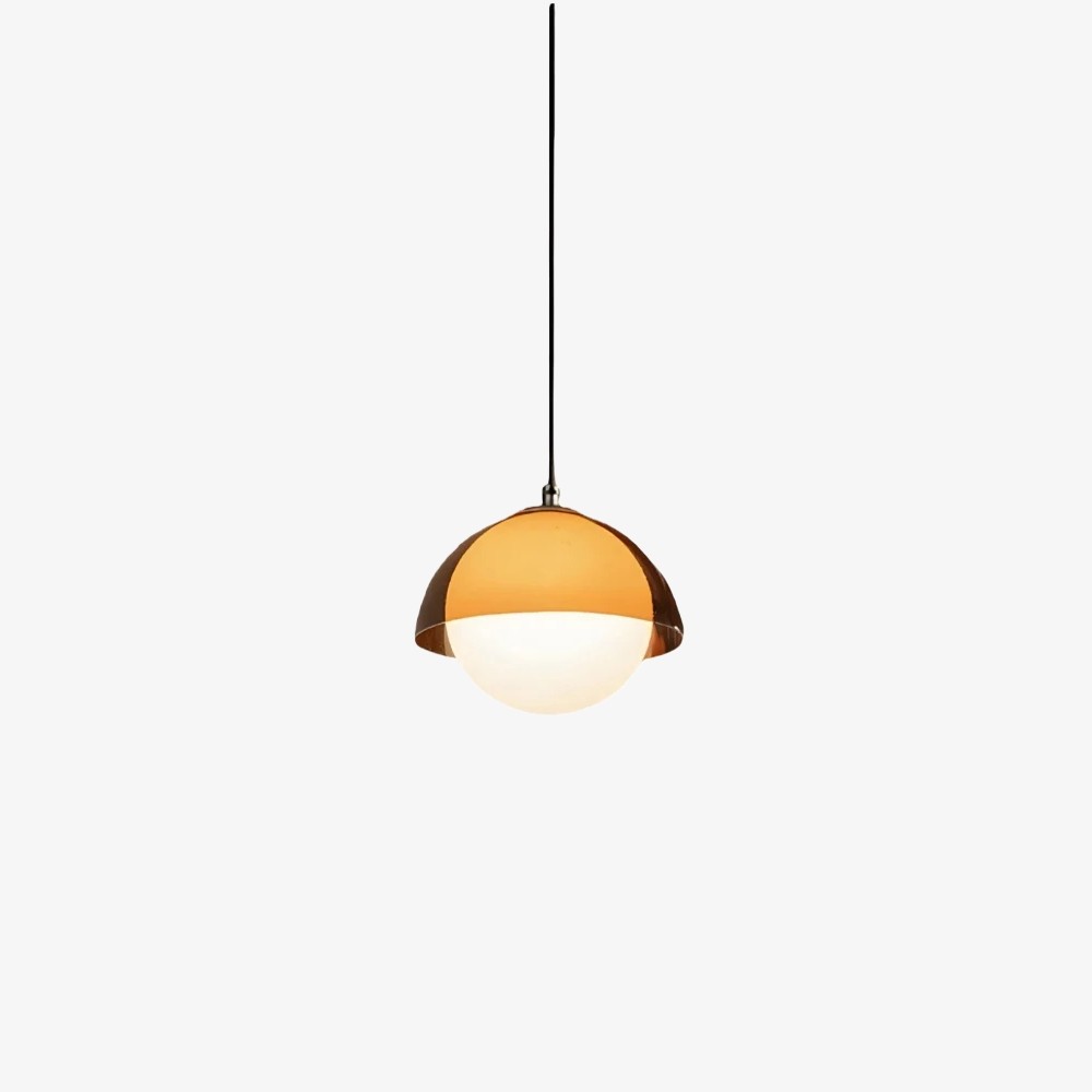 Afterglow Vintage Hanglamp - Retro hanglamp met handgeblazen glazen kap en verstelbaar snoer voor de eetkamer HL2342