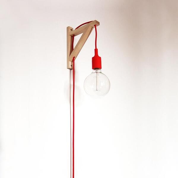Minimalistische Houten Kooi Wandlamp HL56