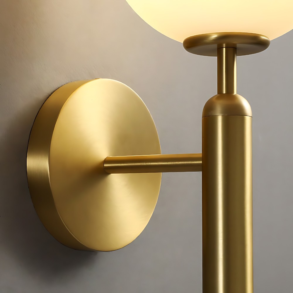 Moderne metalen wandlamp met melkachtige gloed HL3344
