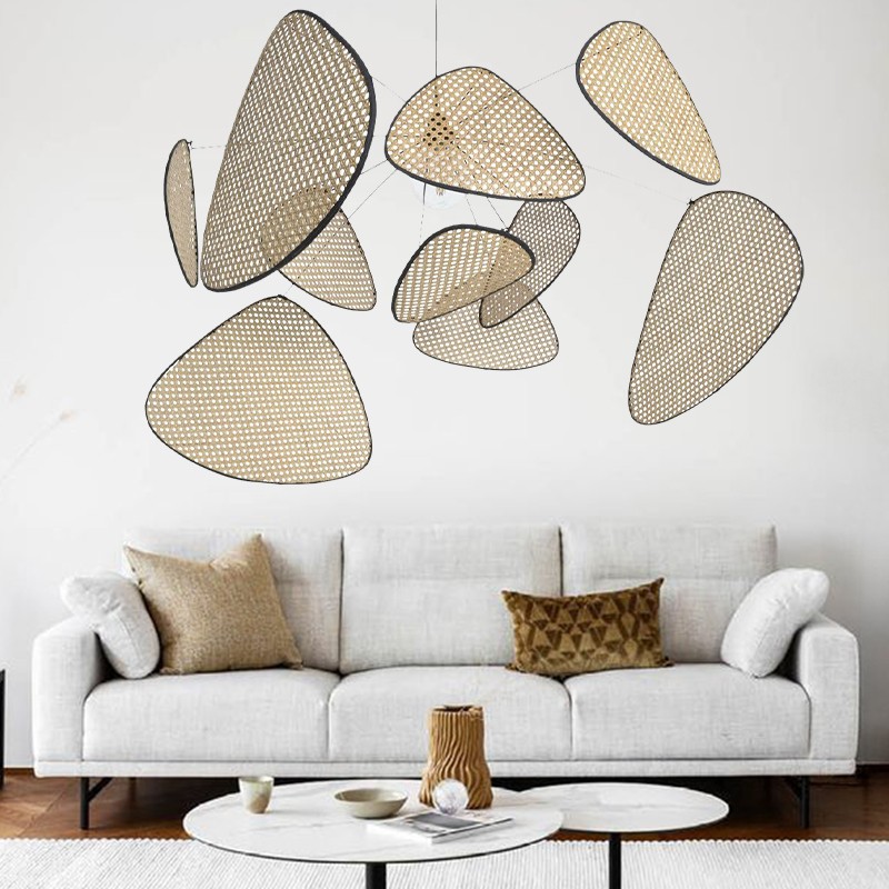 Natuurlijk Rotan Hanglamp Screen Cannage