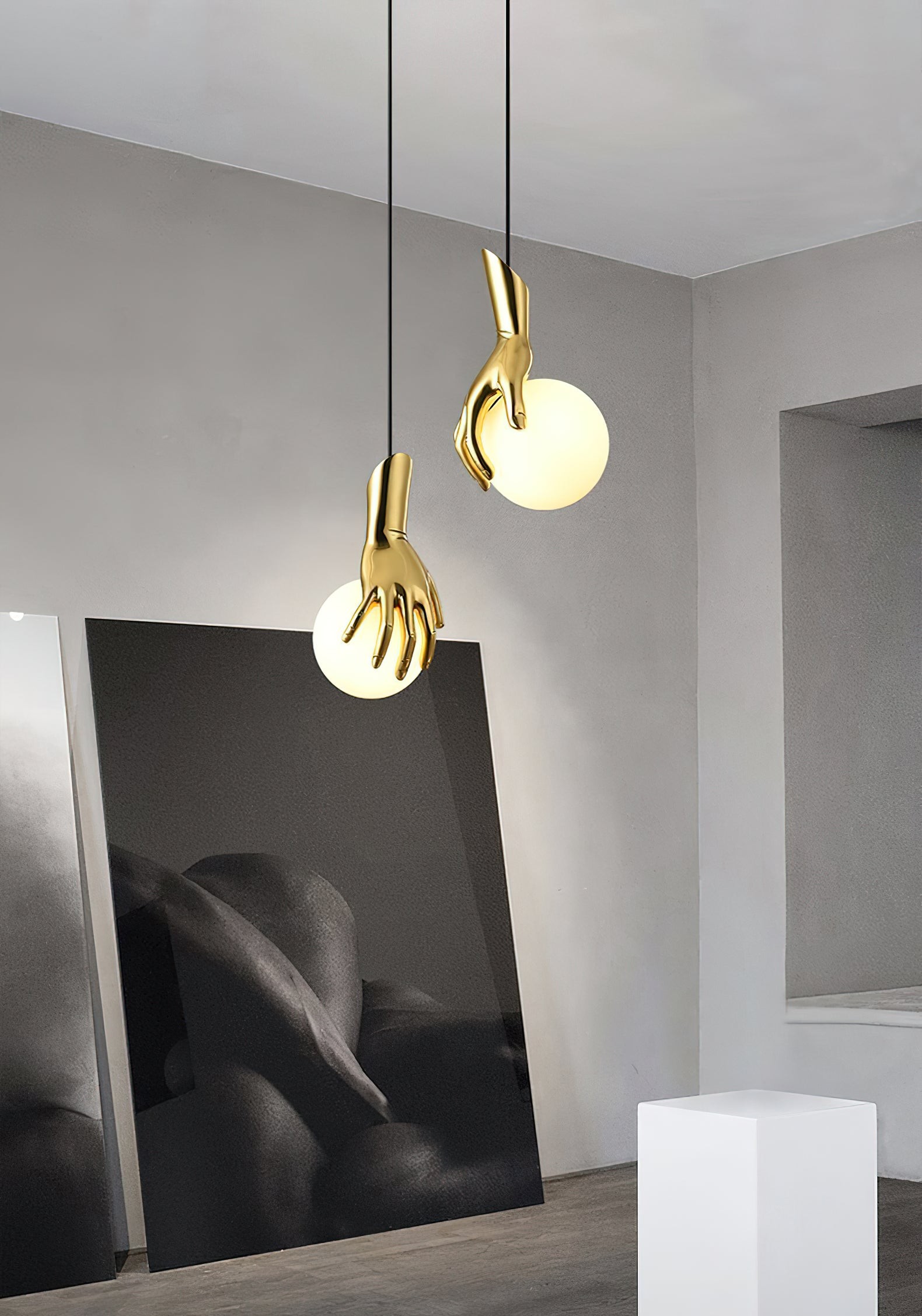 Hanglamp met bolvormige hand en hand HL3004