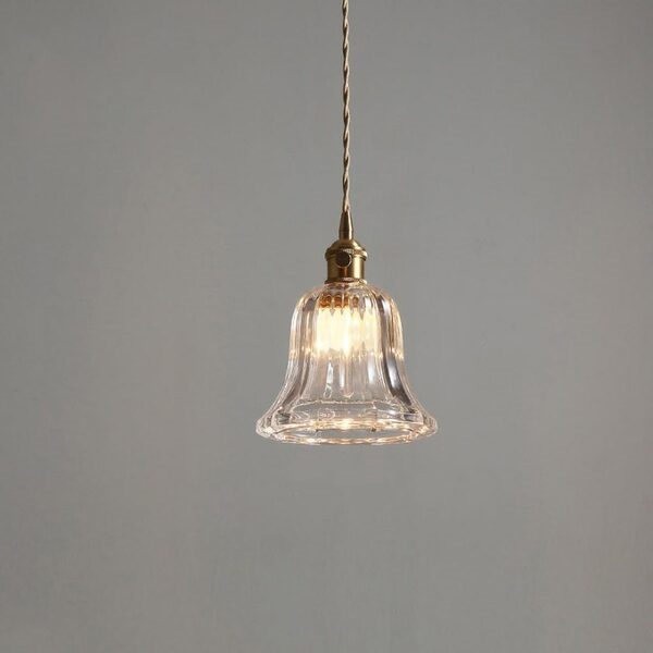 Antiek helder geribbeld glas Slaapkamer keuken hanglamp HL48