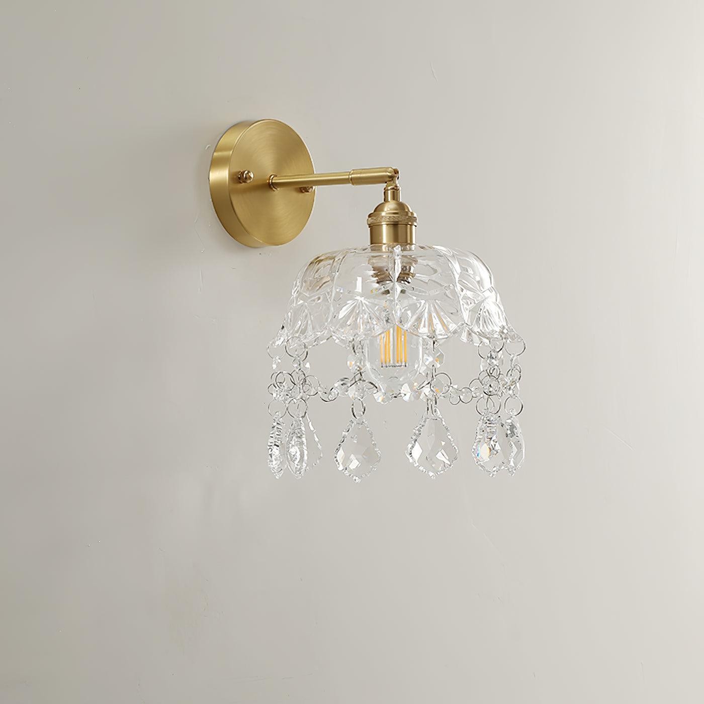 Franse Kristallen Kwast Wandlamp HL422