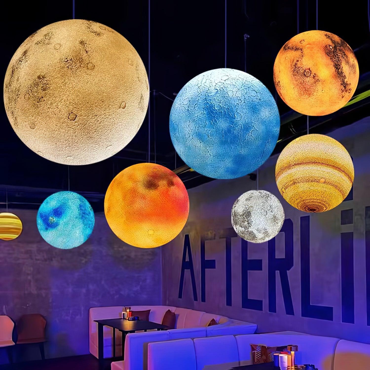 Planetaire Witte Maan Kroonluchter Geschikt Voor Woonkamer HL337