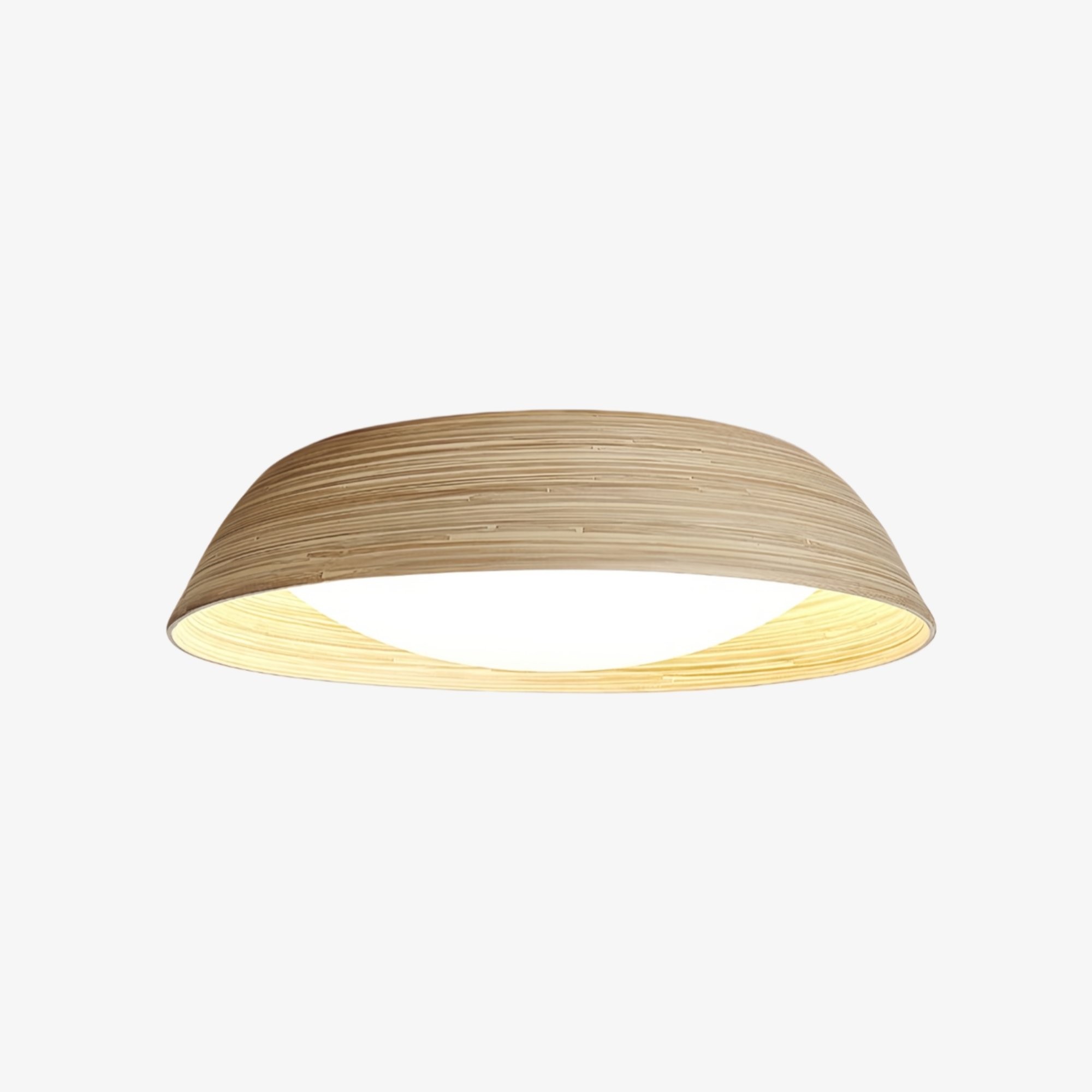 Bambori plafondlamp in Japandi-stijl met bamboestructuur - Natuurlijke accentverlichting voor de woonkamer HL2452