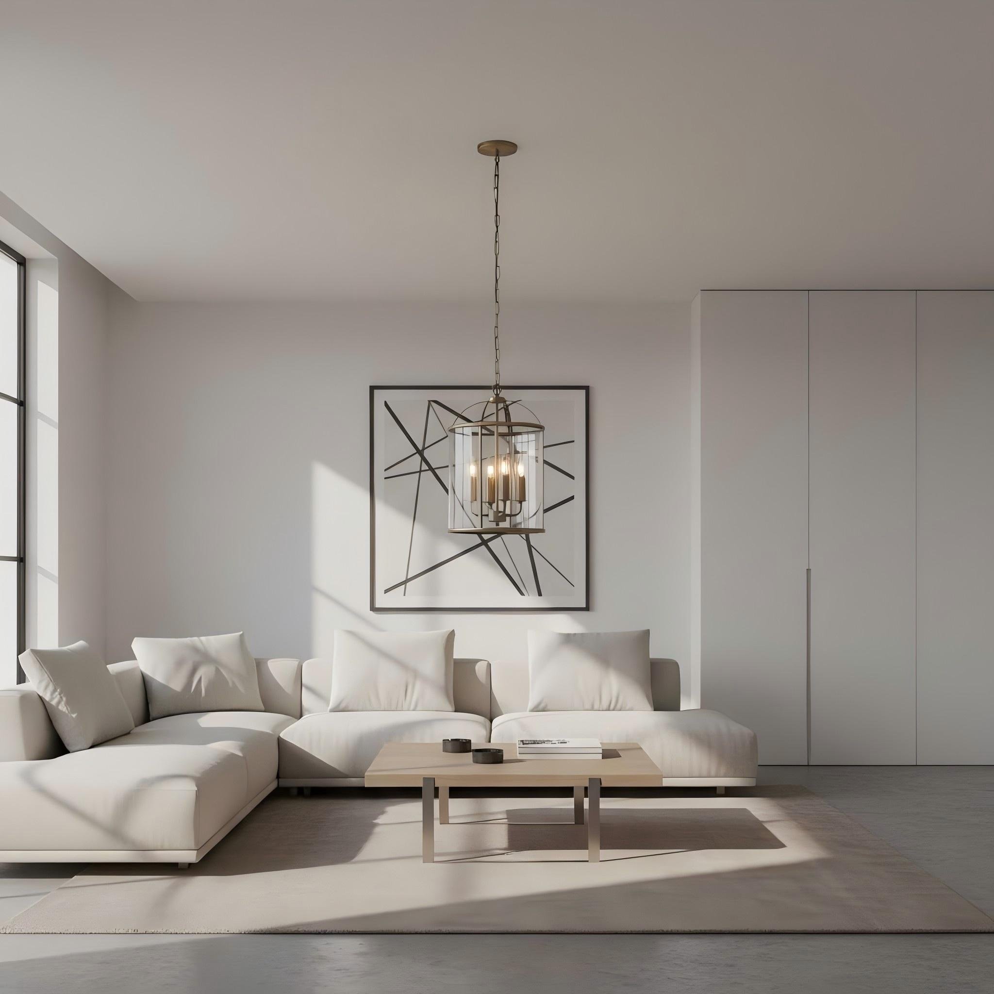 Luxvana klokvormige glazen hanglamp - Industriële metalen lantaarnvormige armatuur voor de keuken HL2060